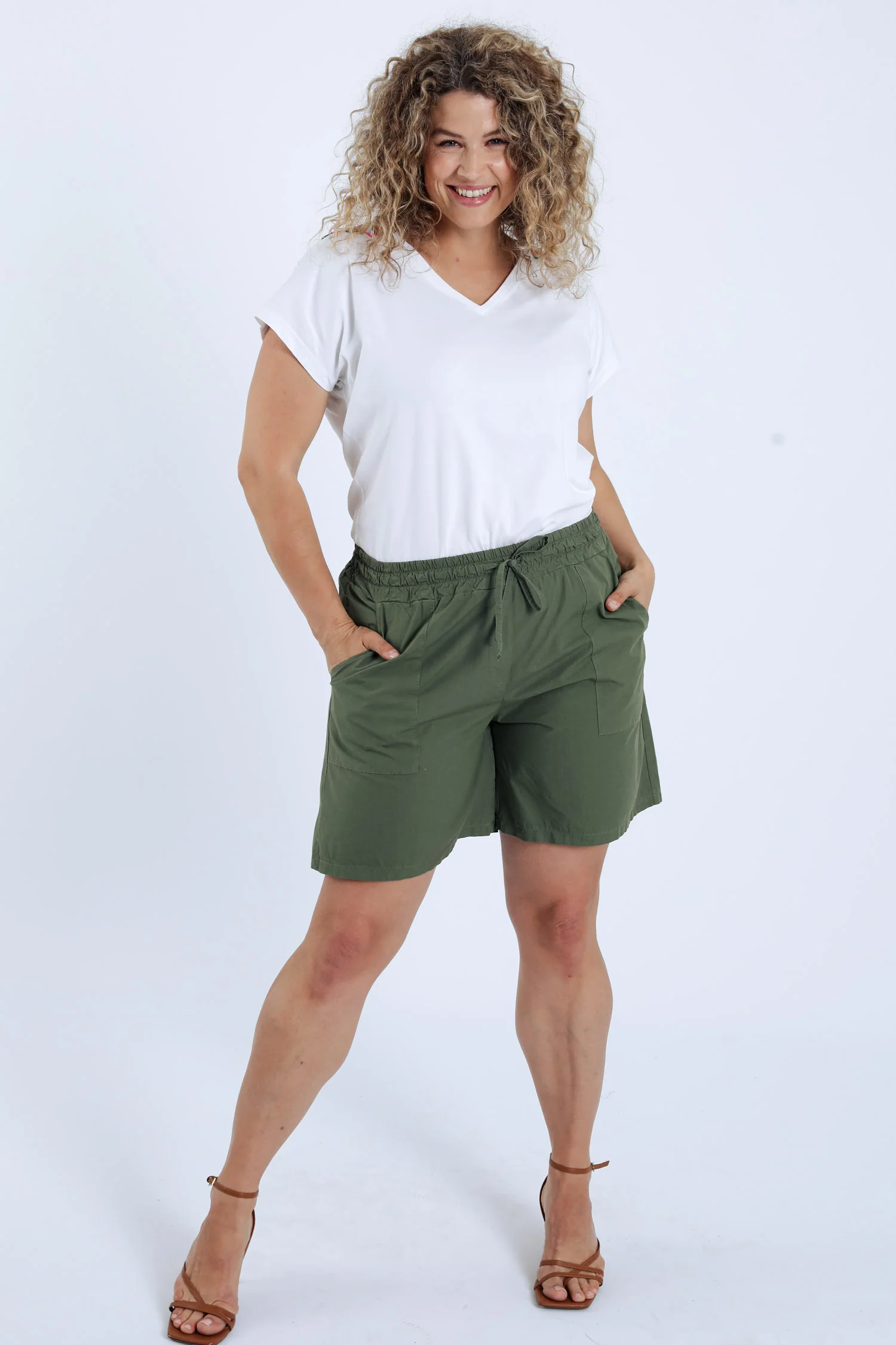 Effen katoenen short - Image 9