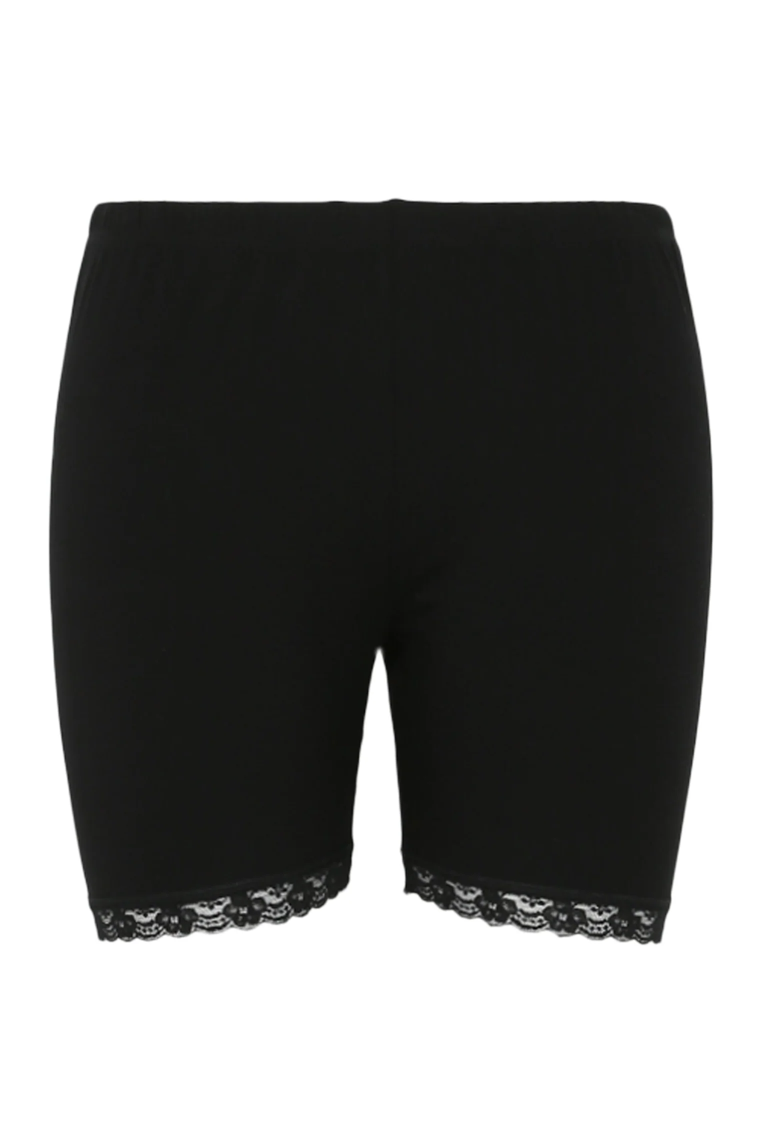 Effen leggingshort in viscose met kanten details - Image 8