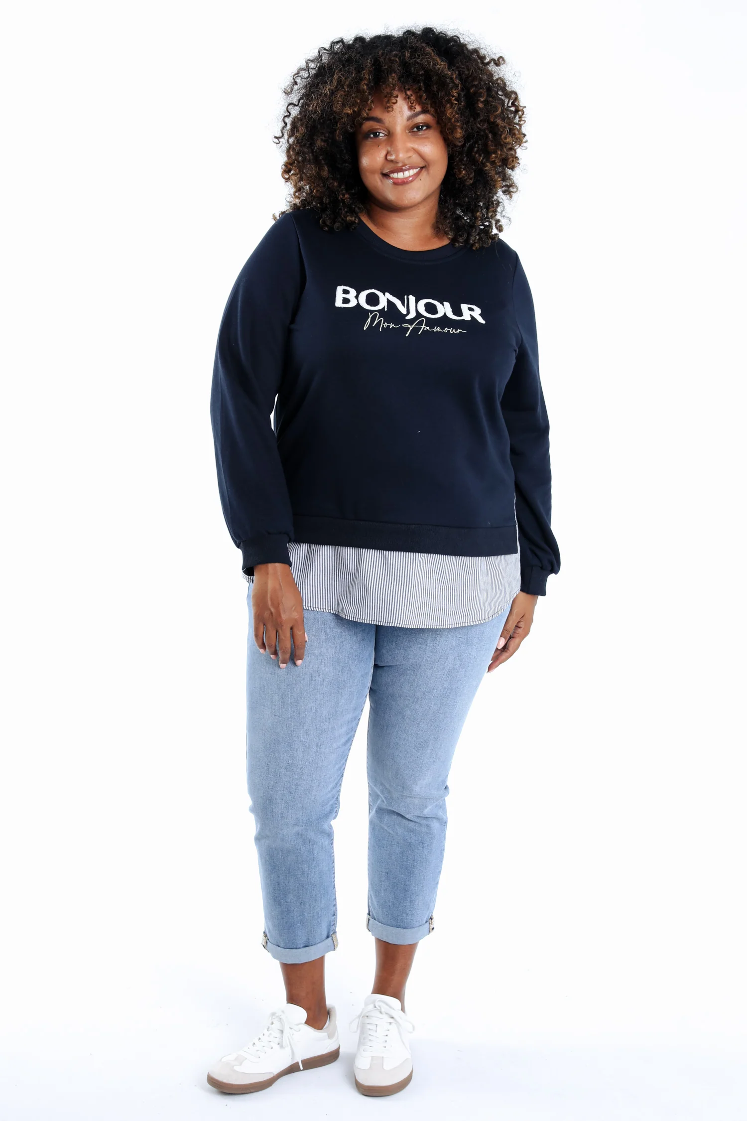 Sweat Bonjour met nep-overhemd - Image 7