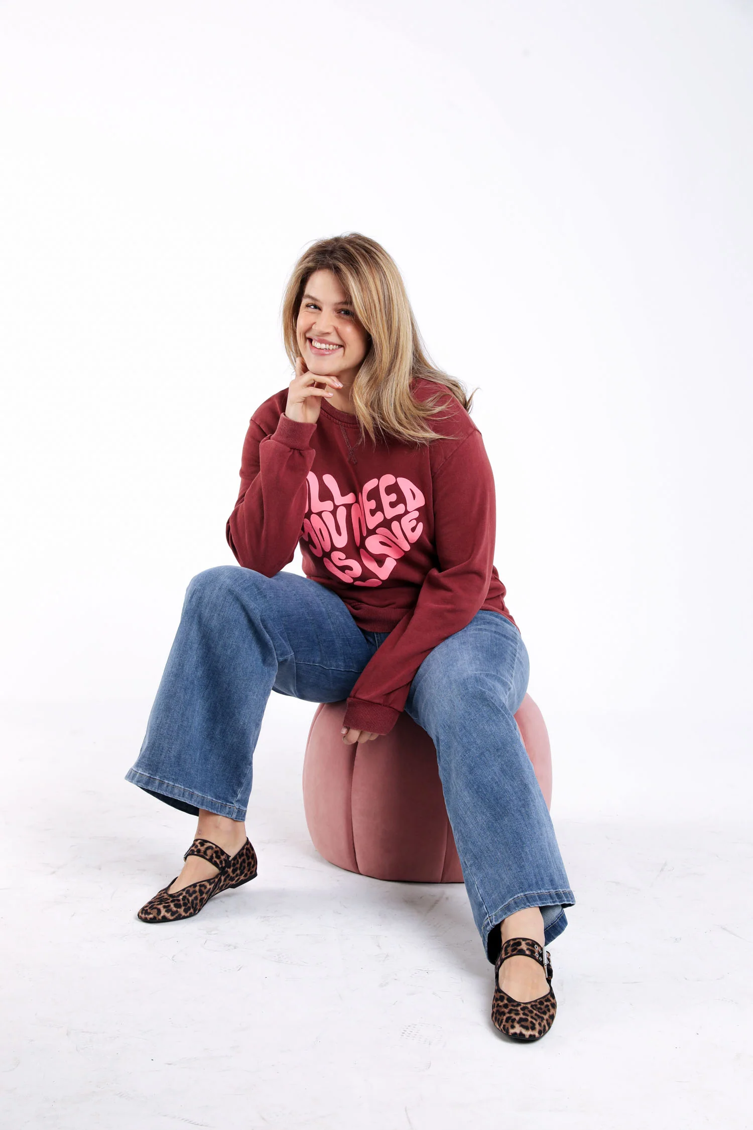 Sweatshirt met hart en tekst - Image 6