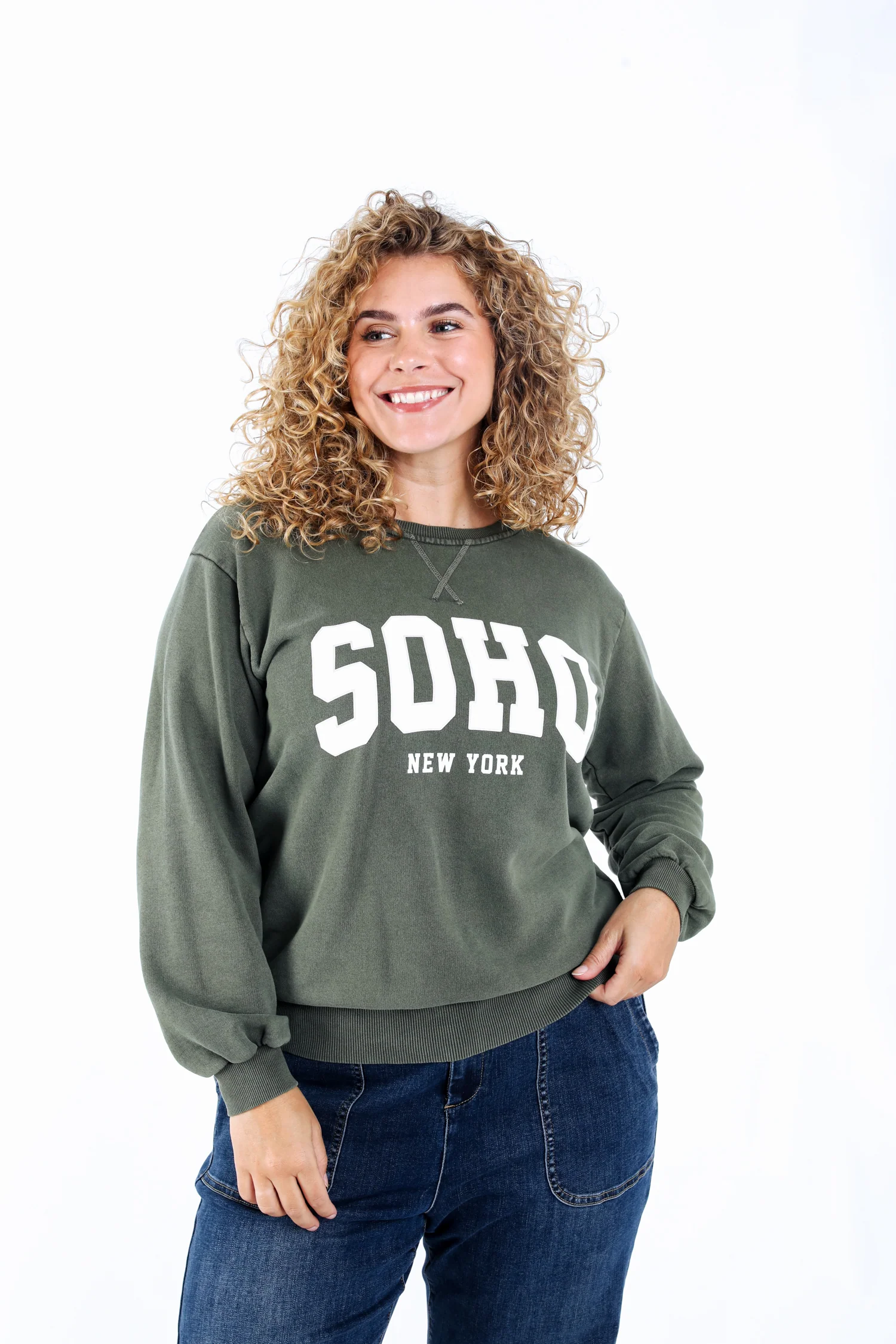 Sweat van bedrukte katoen Soho
