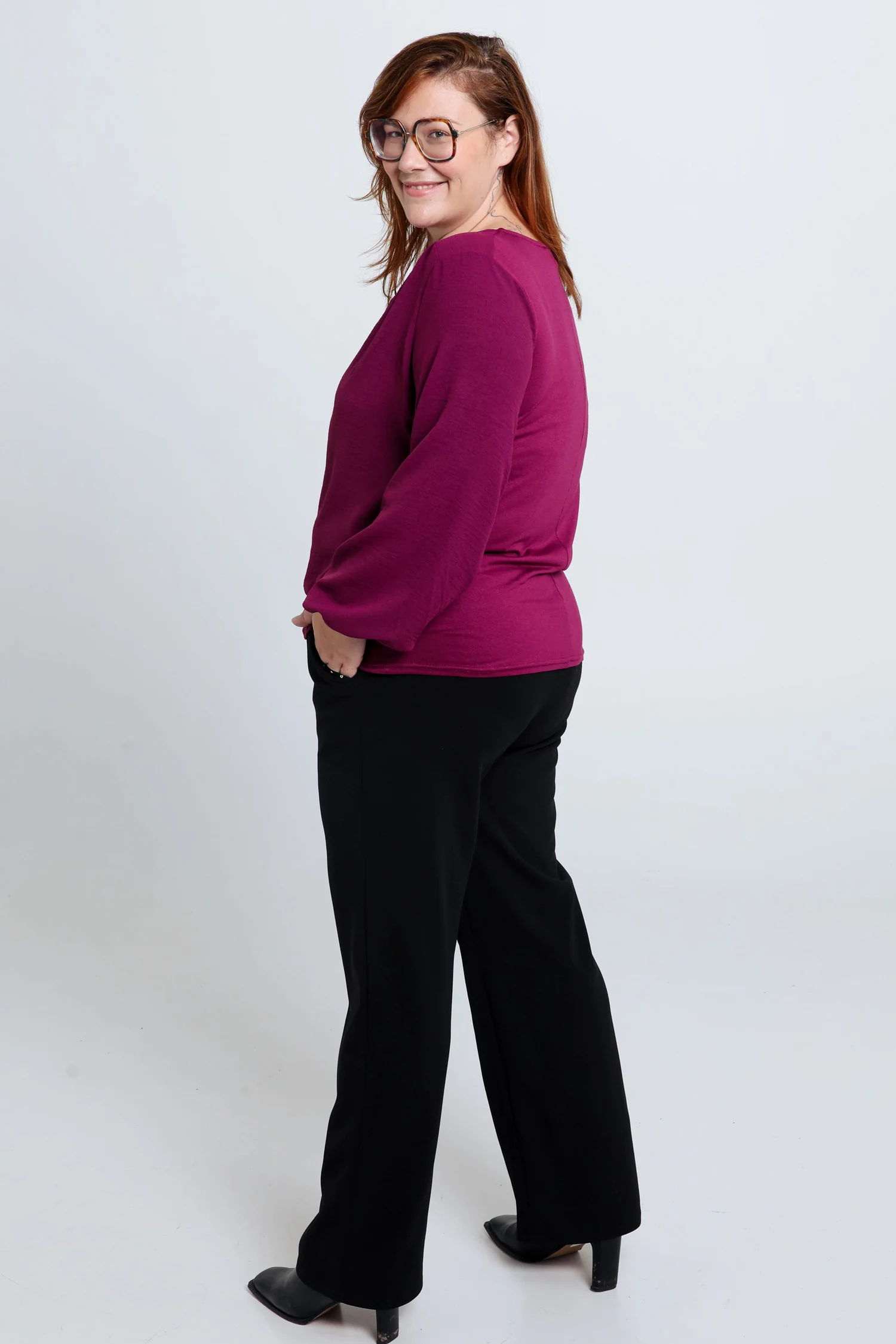 Effen T-shirt met lurex en juweel - Image 13