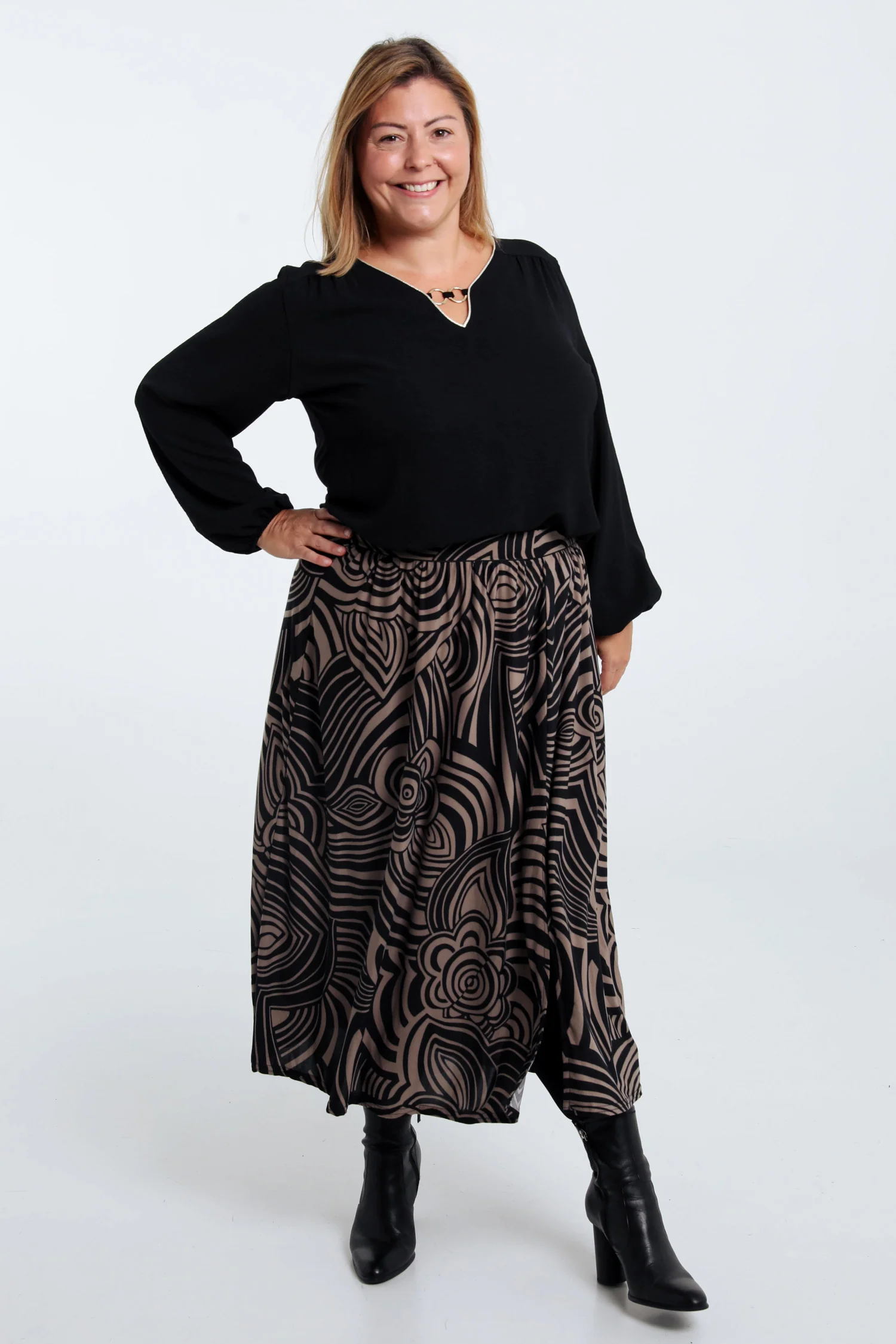 Effen T-shirt met lurex en juweel - Image 30