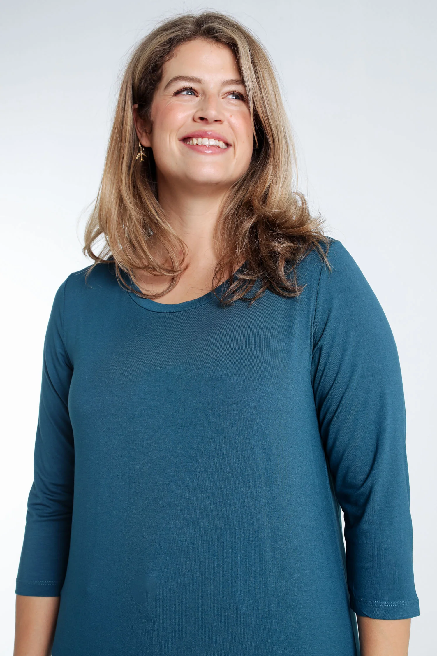Basic effen viscose T-shirt - Image 5