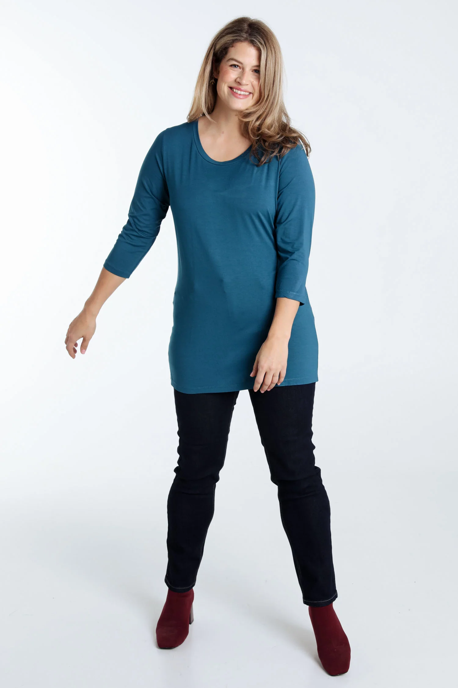 Basic effen viscose T-shirt - Image 7