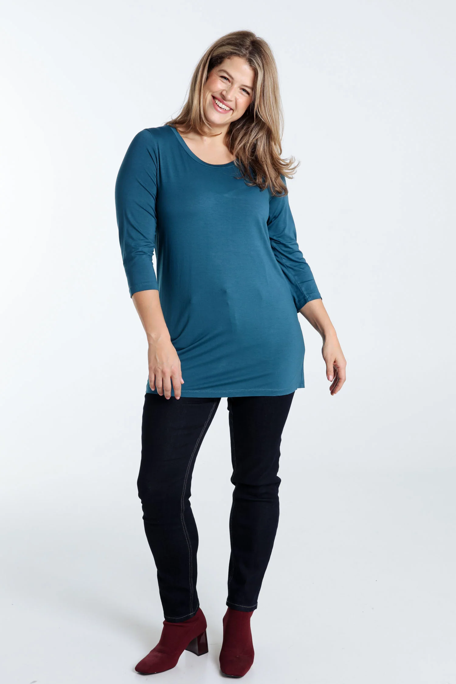 Basic effen viscose T-shirt - Image 8