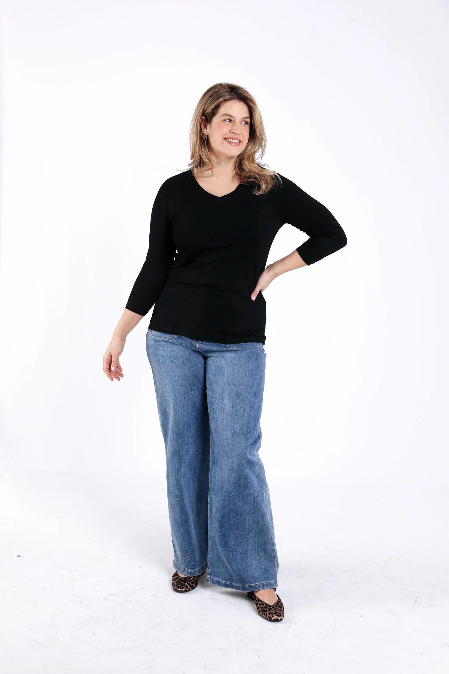 Basic T-shirt van viscose - Image 8
