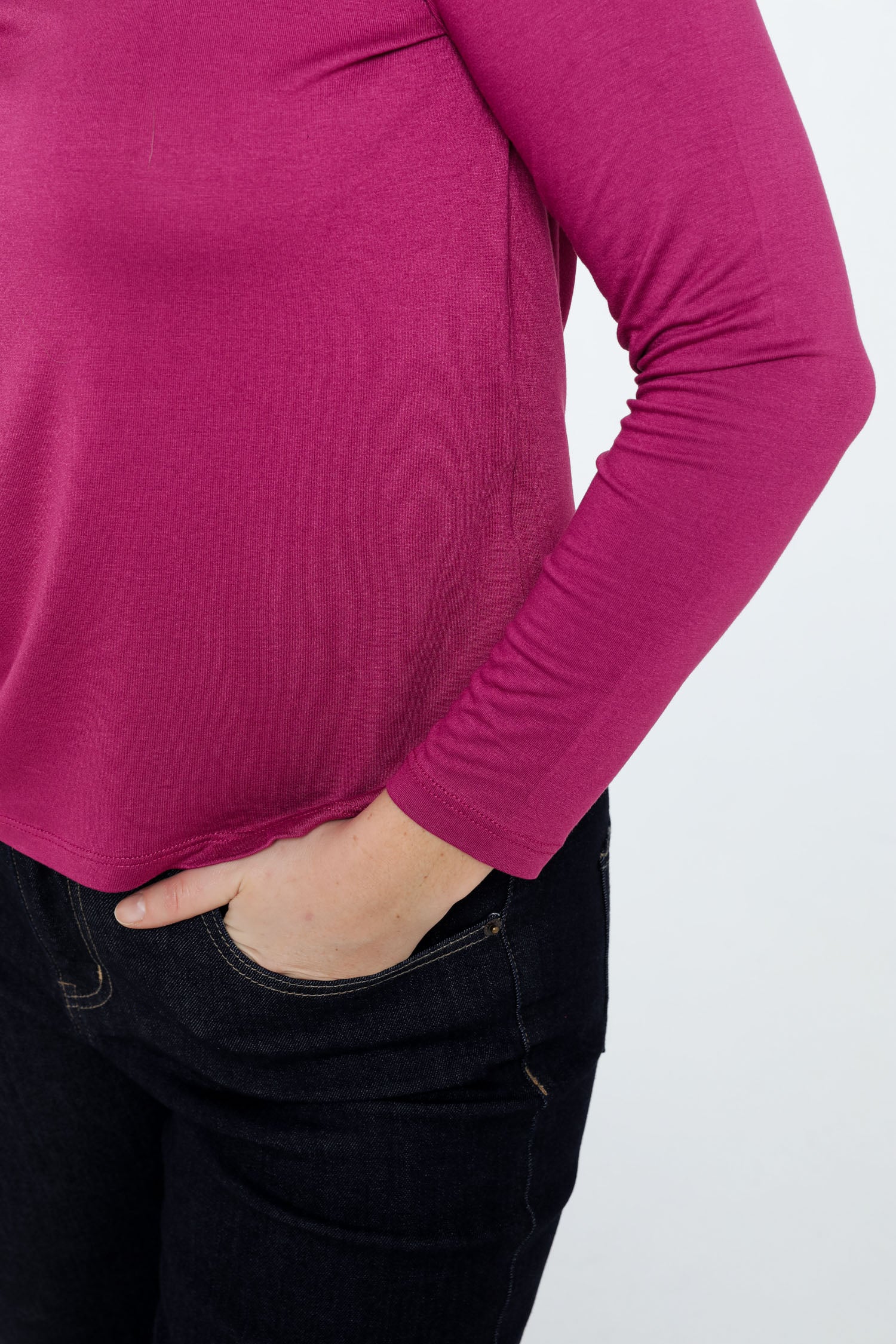 Effen T-shirt in viscose - Image 5