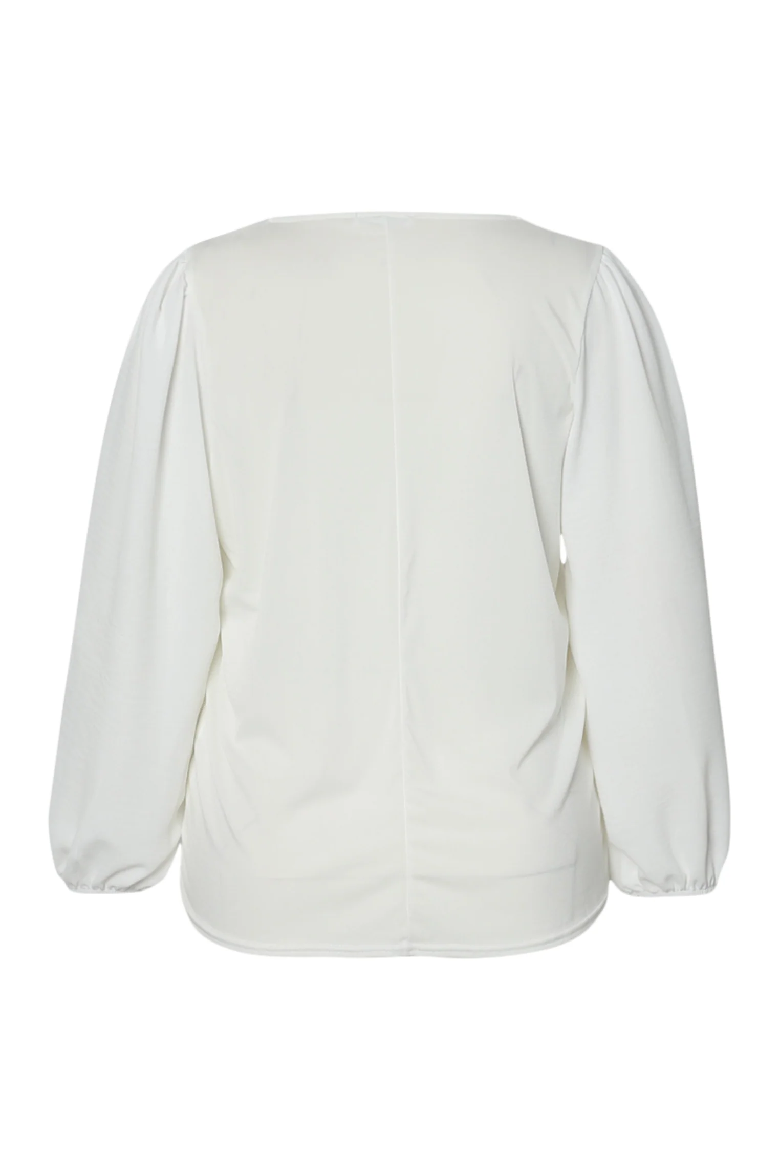 Effen bi-materiaal T-shirt met kraag - Image 8