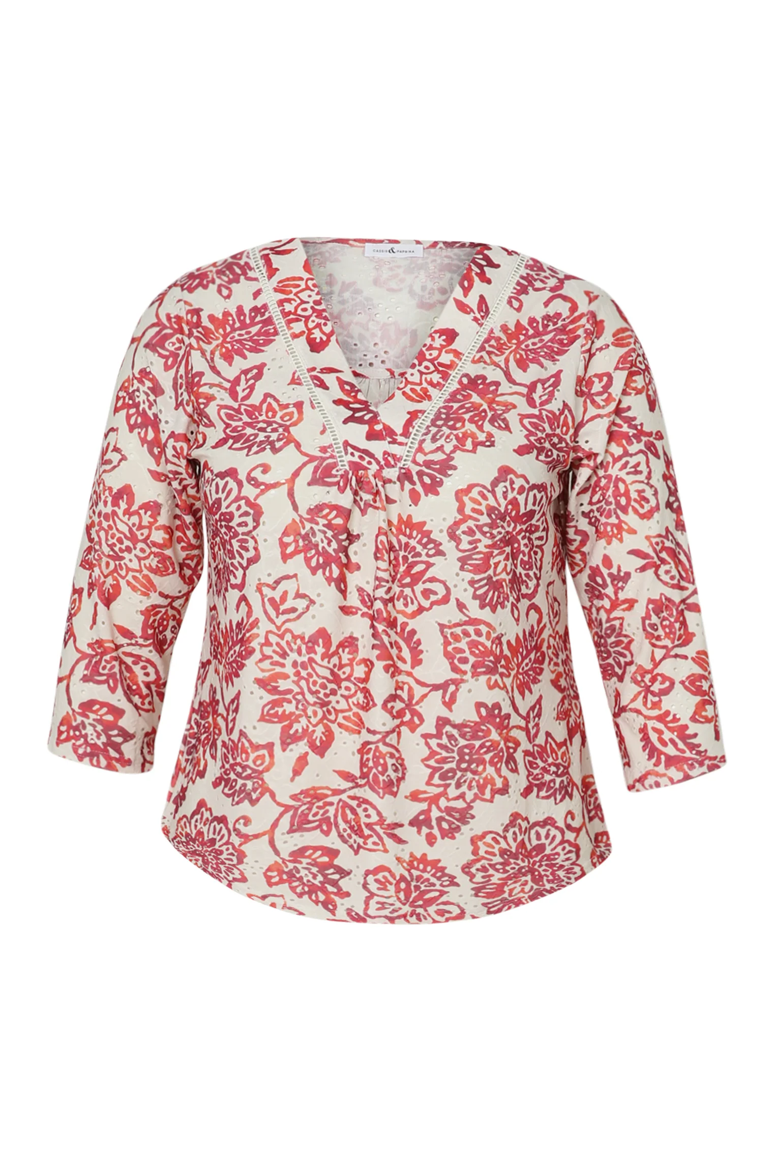 Geborduurd T-shirt met bloemenprint - Image 10