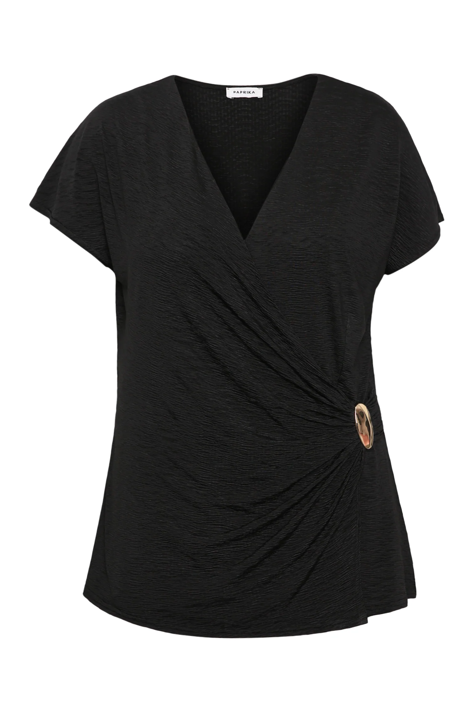 Effen wikkeltop T-shirt - Image 9