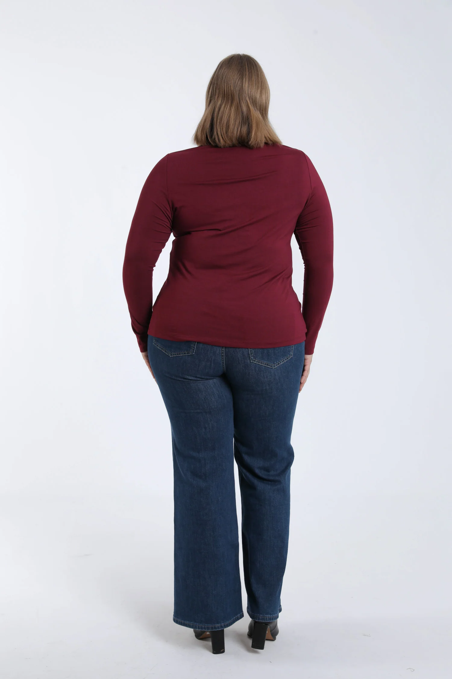 Effen coltrui T-shirt van viscose - Image 2