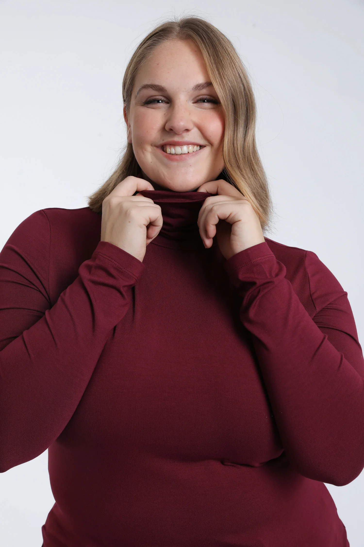 Effen coltrui T-shirt van viscose - Image 3