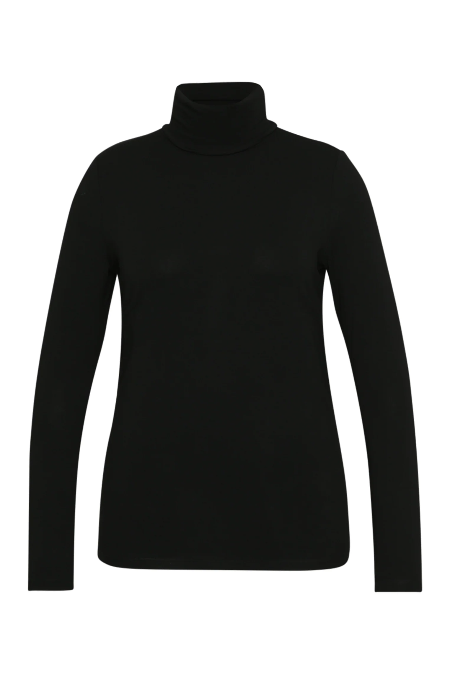 Effen T-shirt met coltrui van viscose - Image 6