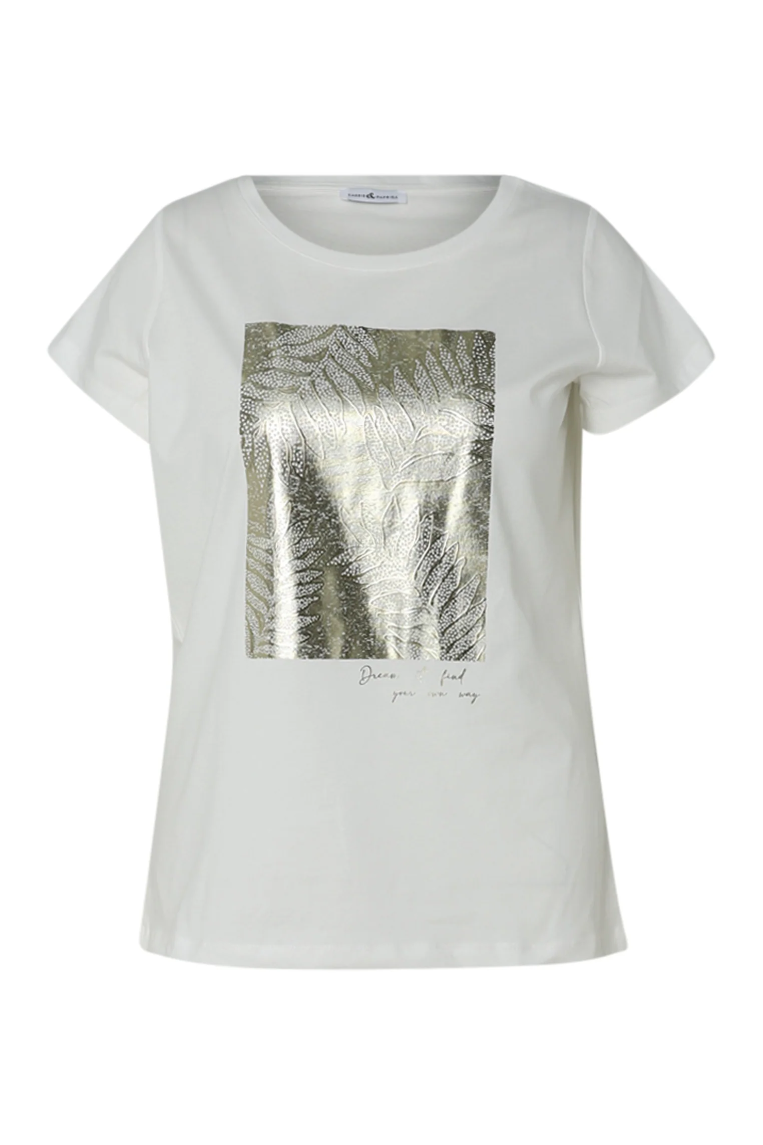 Katoenen T-shirt met folieprint - Image 10