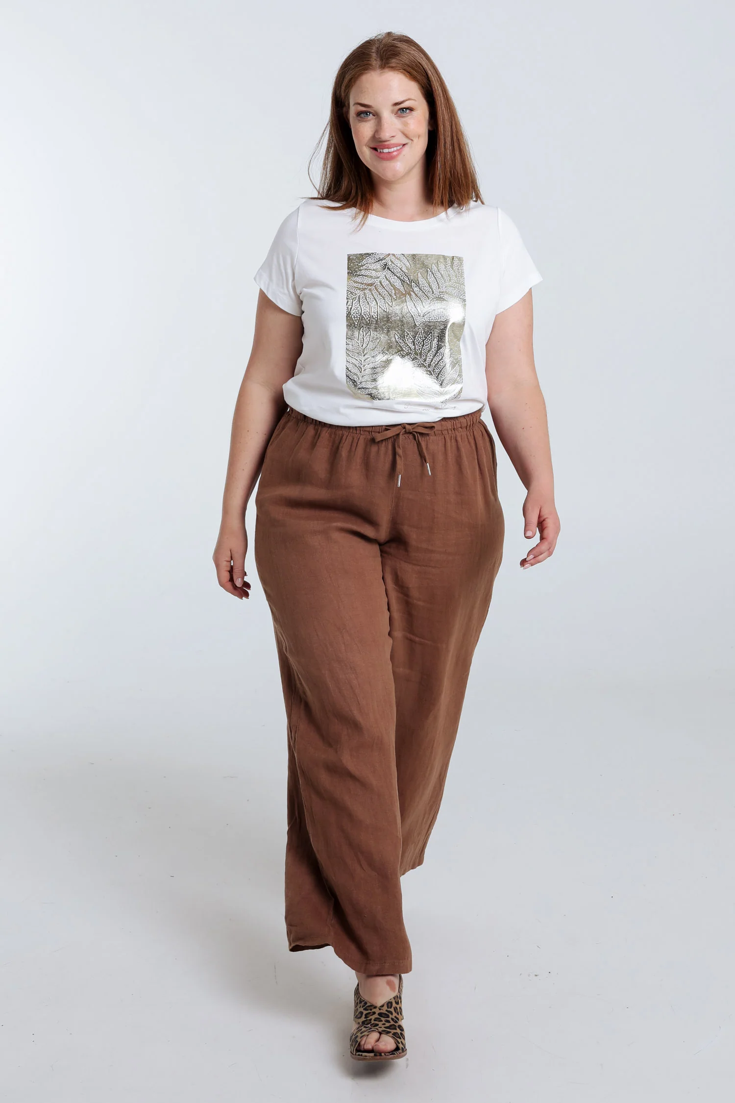 Katoenen T-shirt met folieprint - Image 7