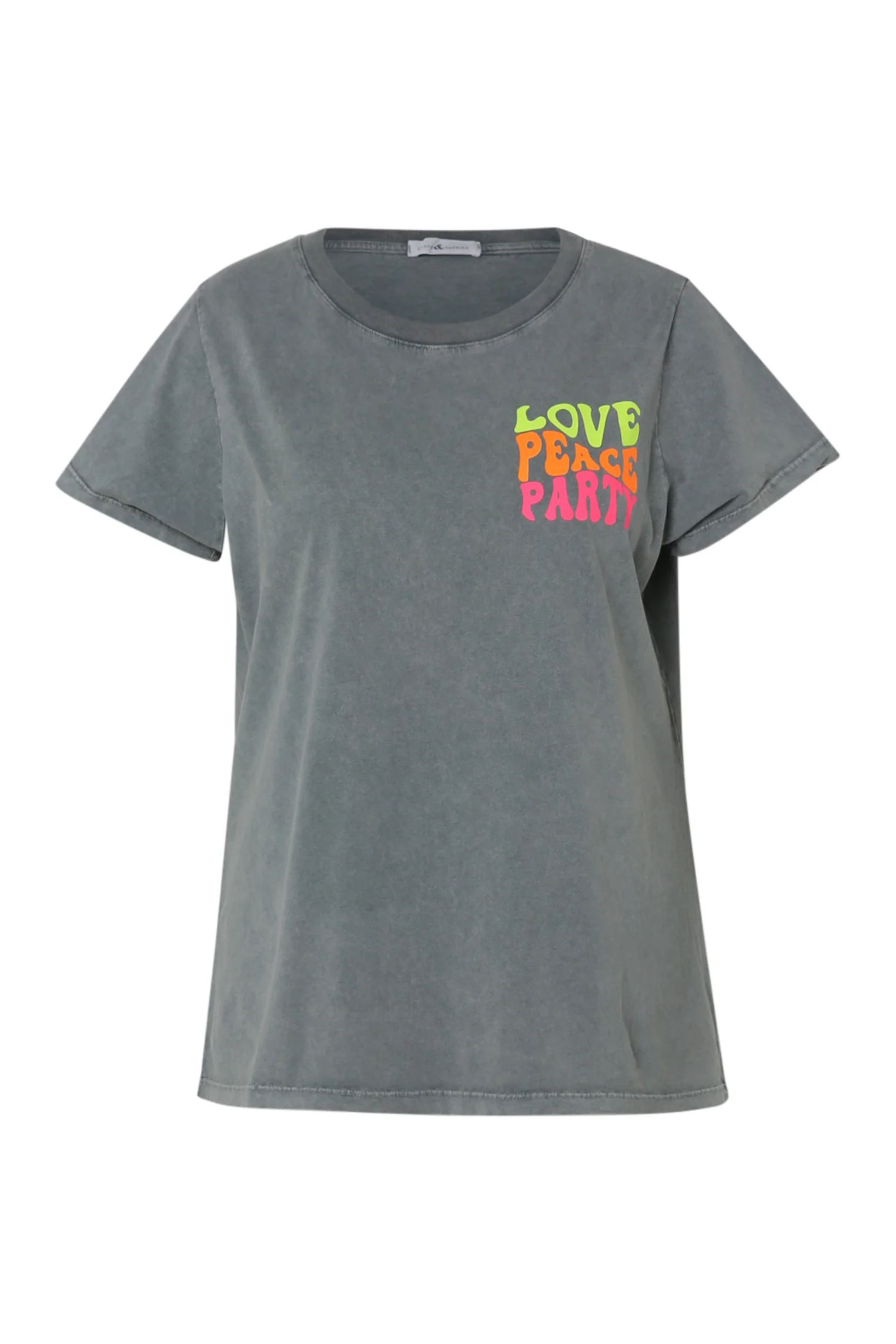 T-shirt van katoen met fluorescerende tekstprint - Image 10