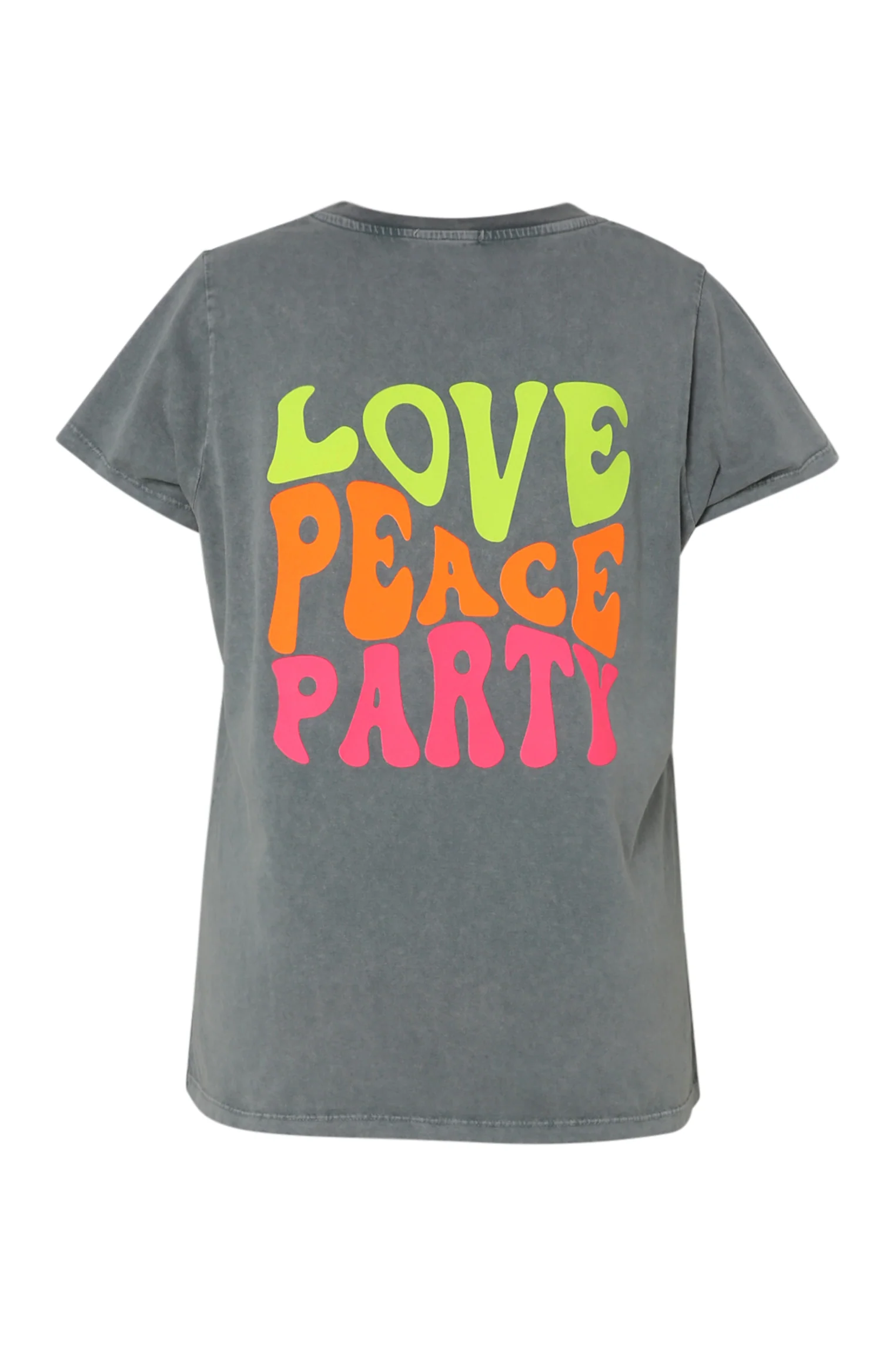 T-shirt van katoen met fluorescerende tekstprint - Image 11