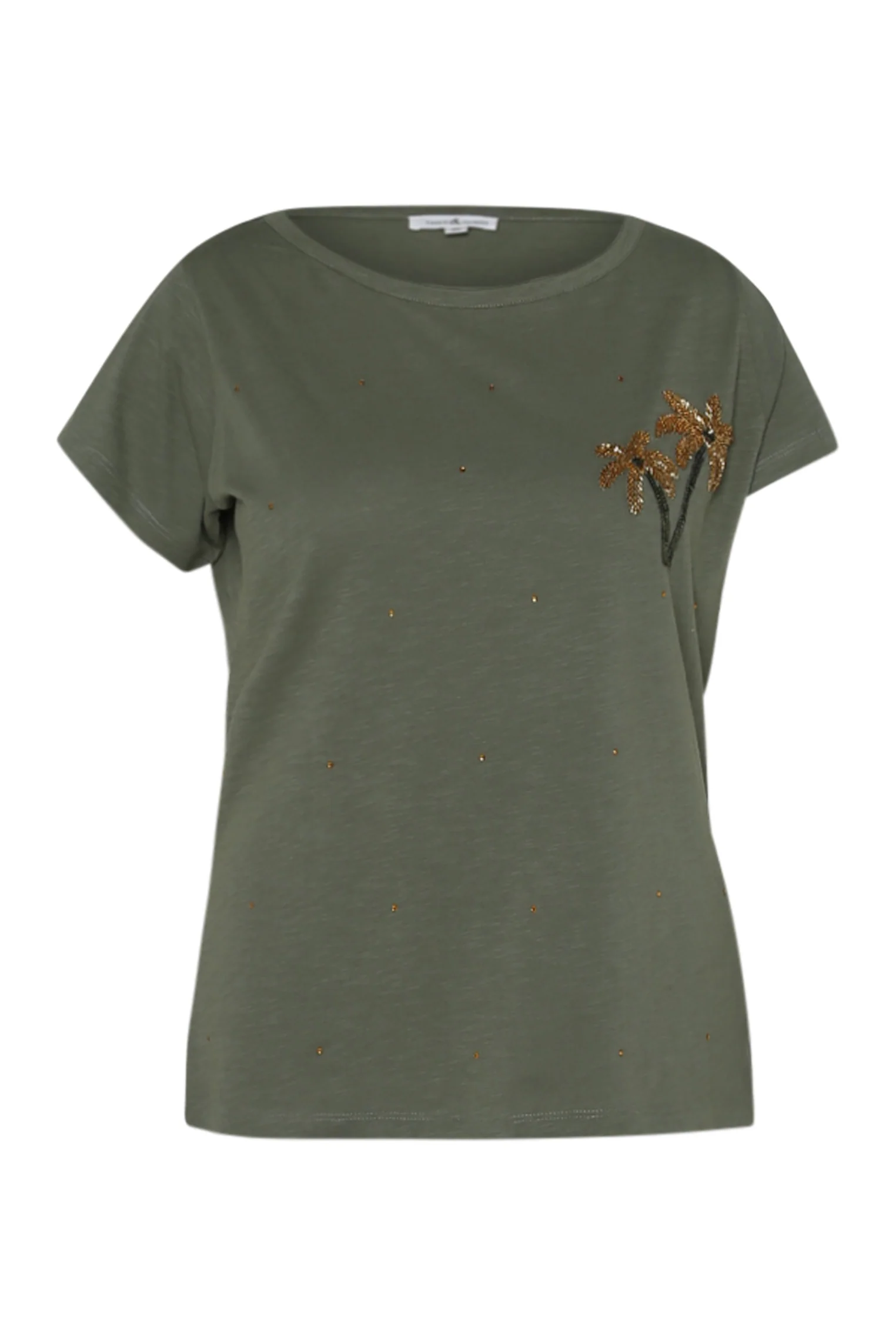 T-shirt van katoen met palmbomen in pailletten - Image 24