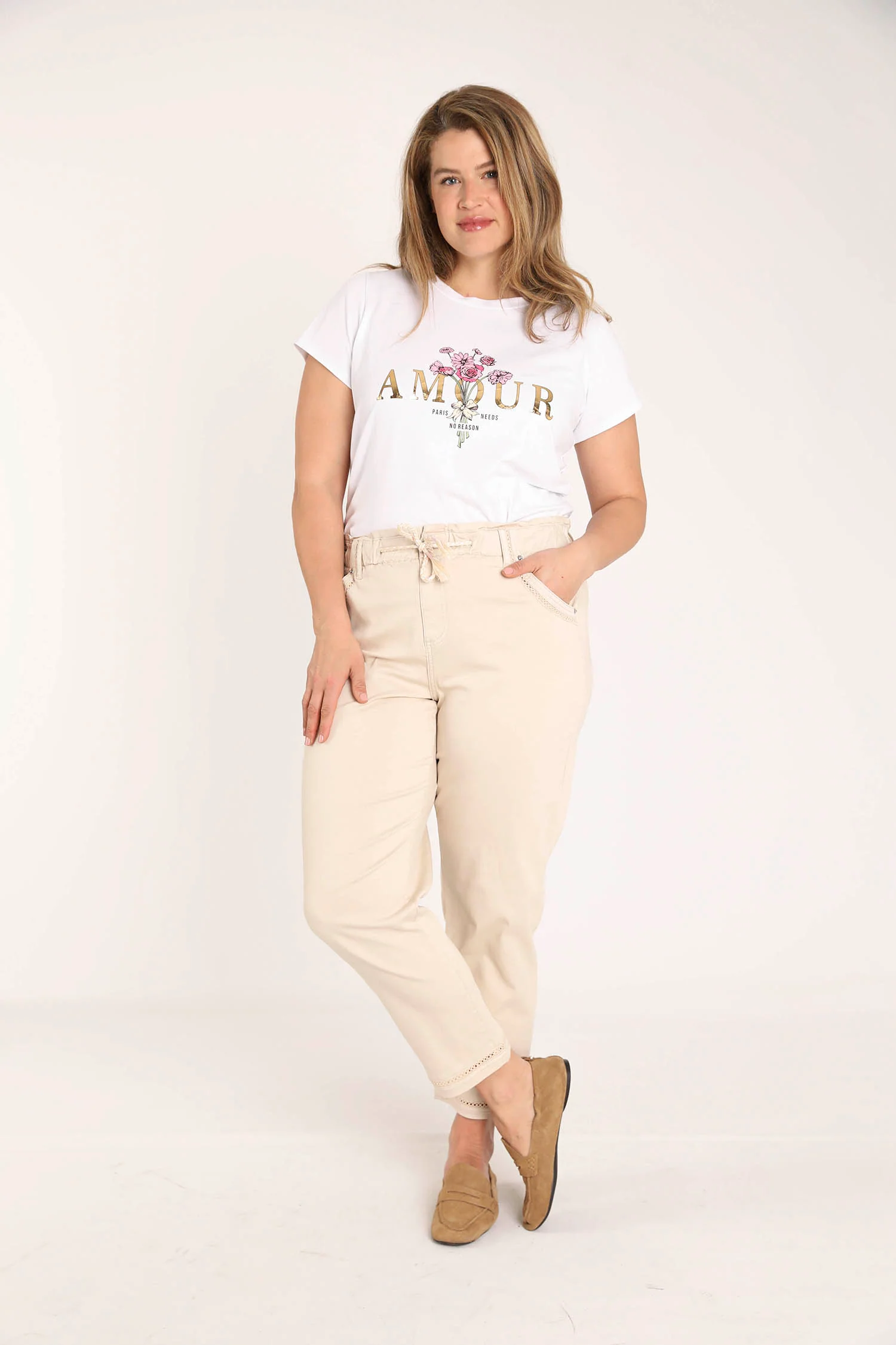 T-shirt van katoen met Amour-print - Image 6