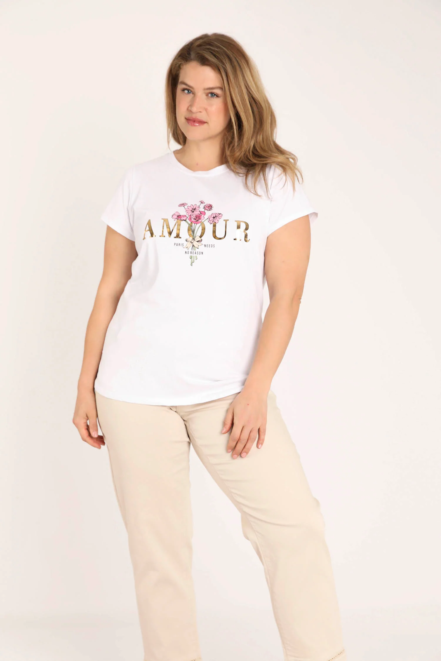 T-shirt van katoen met Amour-print - Image 7