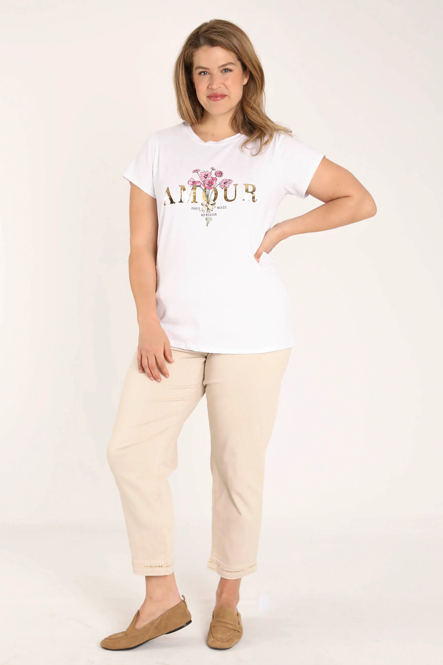 T-shirt van katoen met Amour-print - Image 8