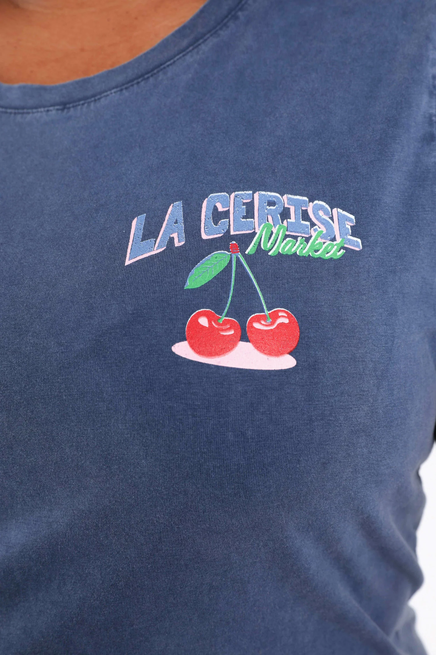 Katoenen T-shirt met kersenprint - Image 5