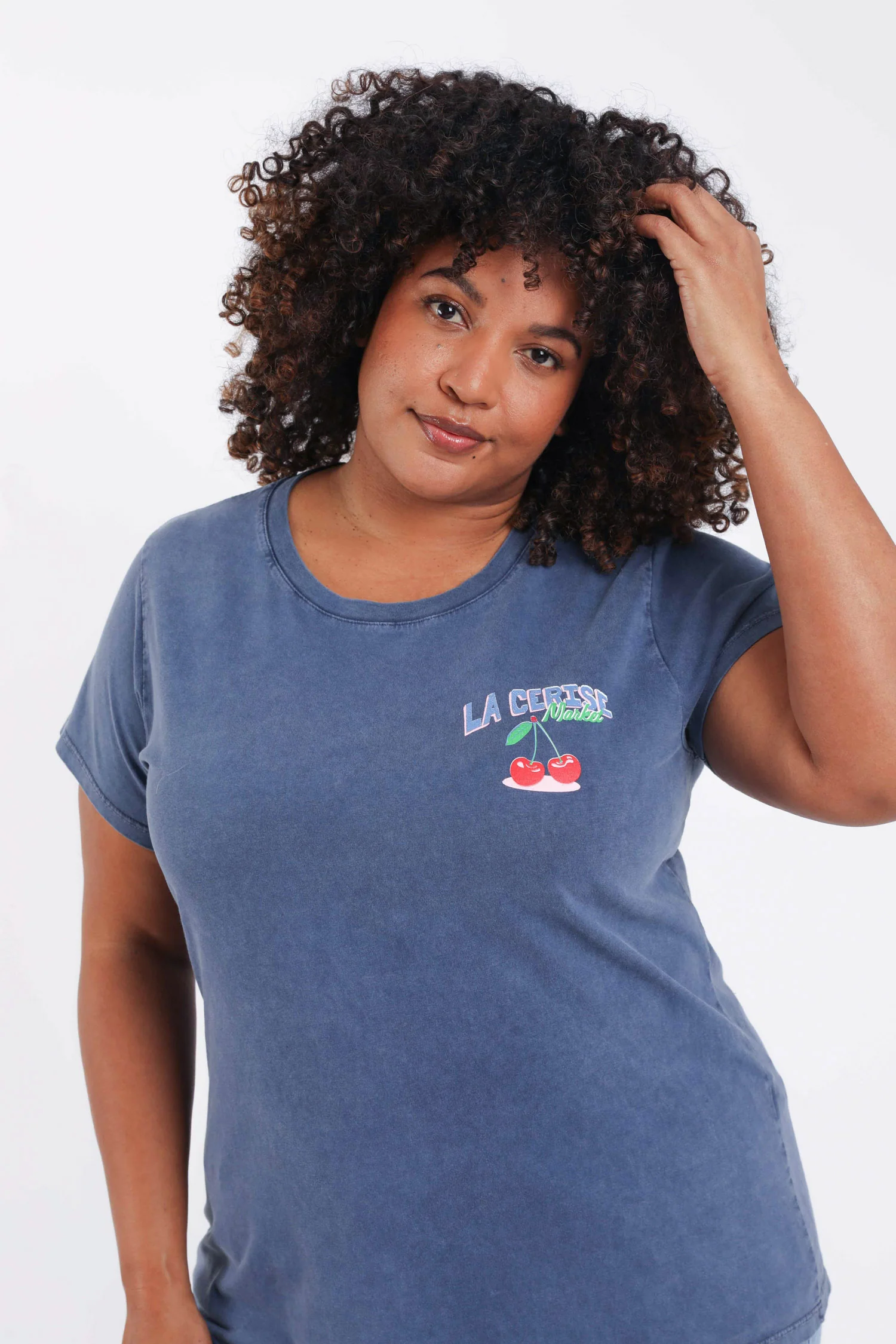 Katoenen T-shirt met kersenprint - Image 6