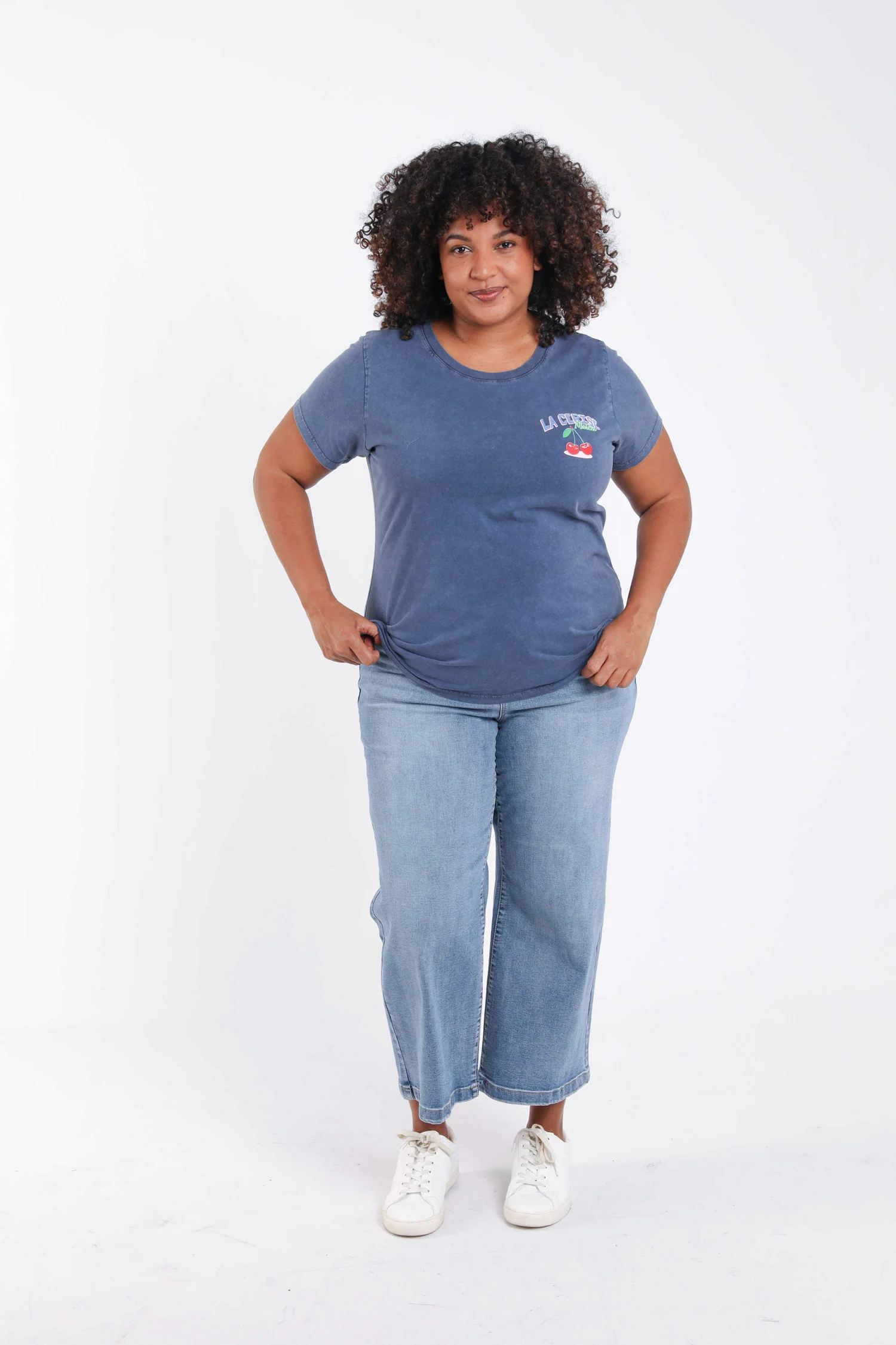 Katoenen T-shirt met kersenprint - Image 7