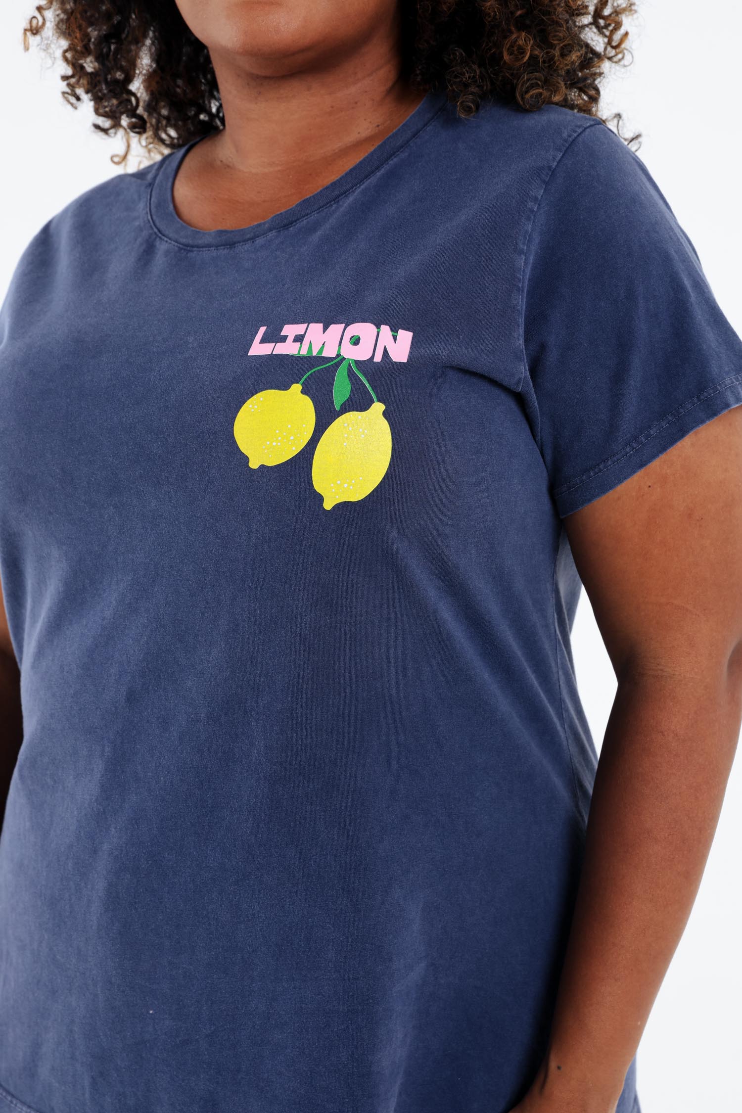 T-shirt van katoen met citroenprint - Image 3