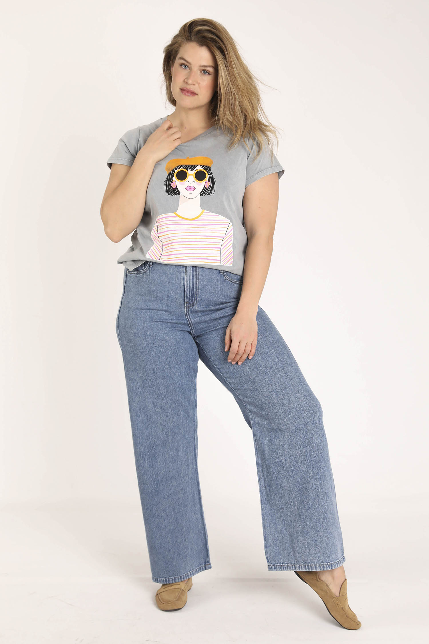 Dames T-shirt van katoen met print - Image 6