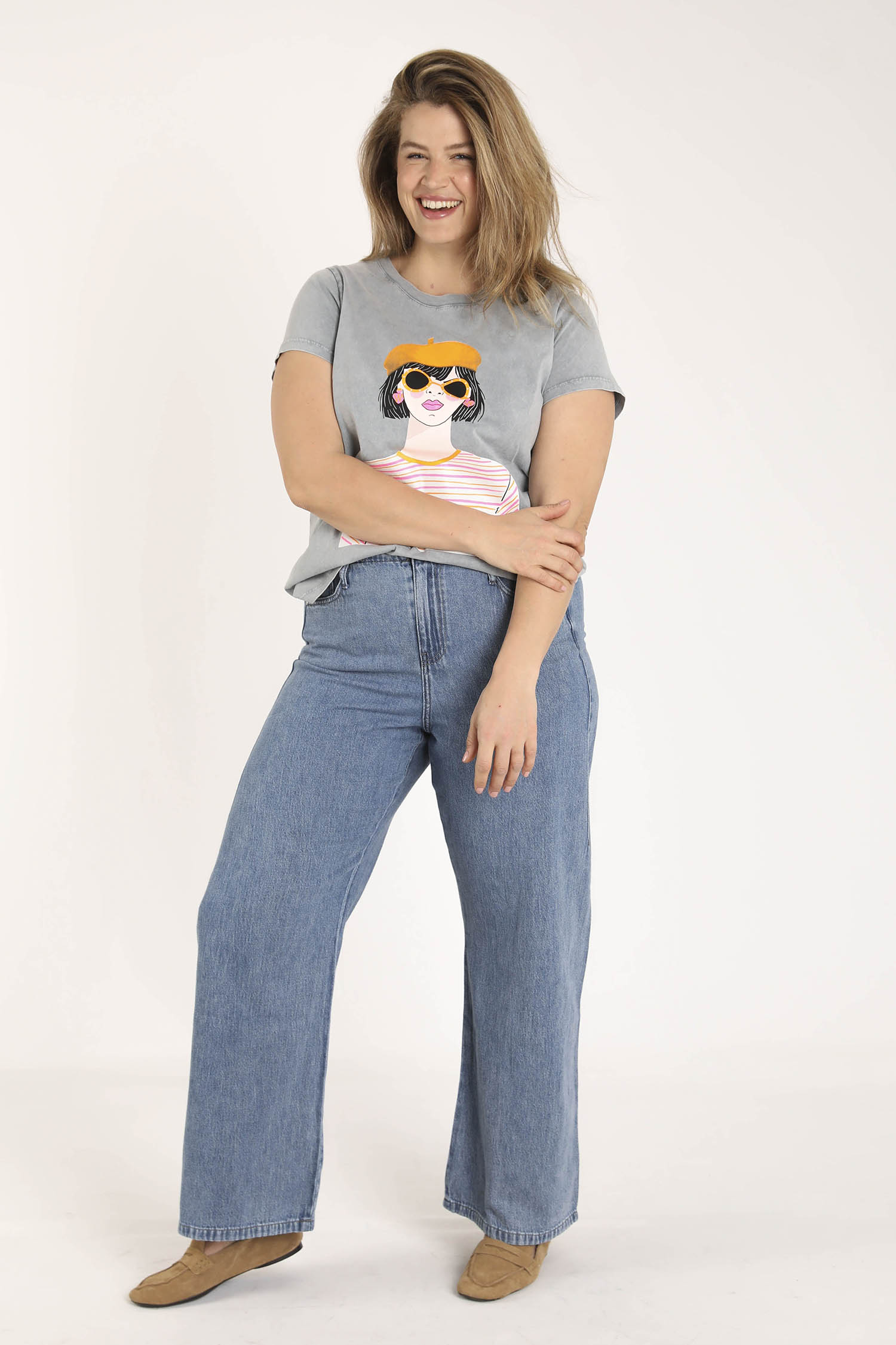 Dames T-shirt van katoen met print - Image 7