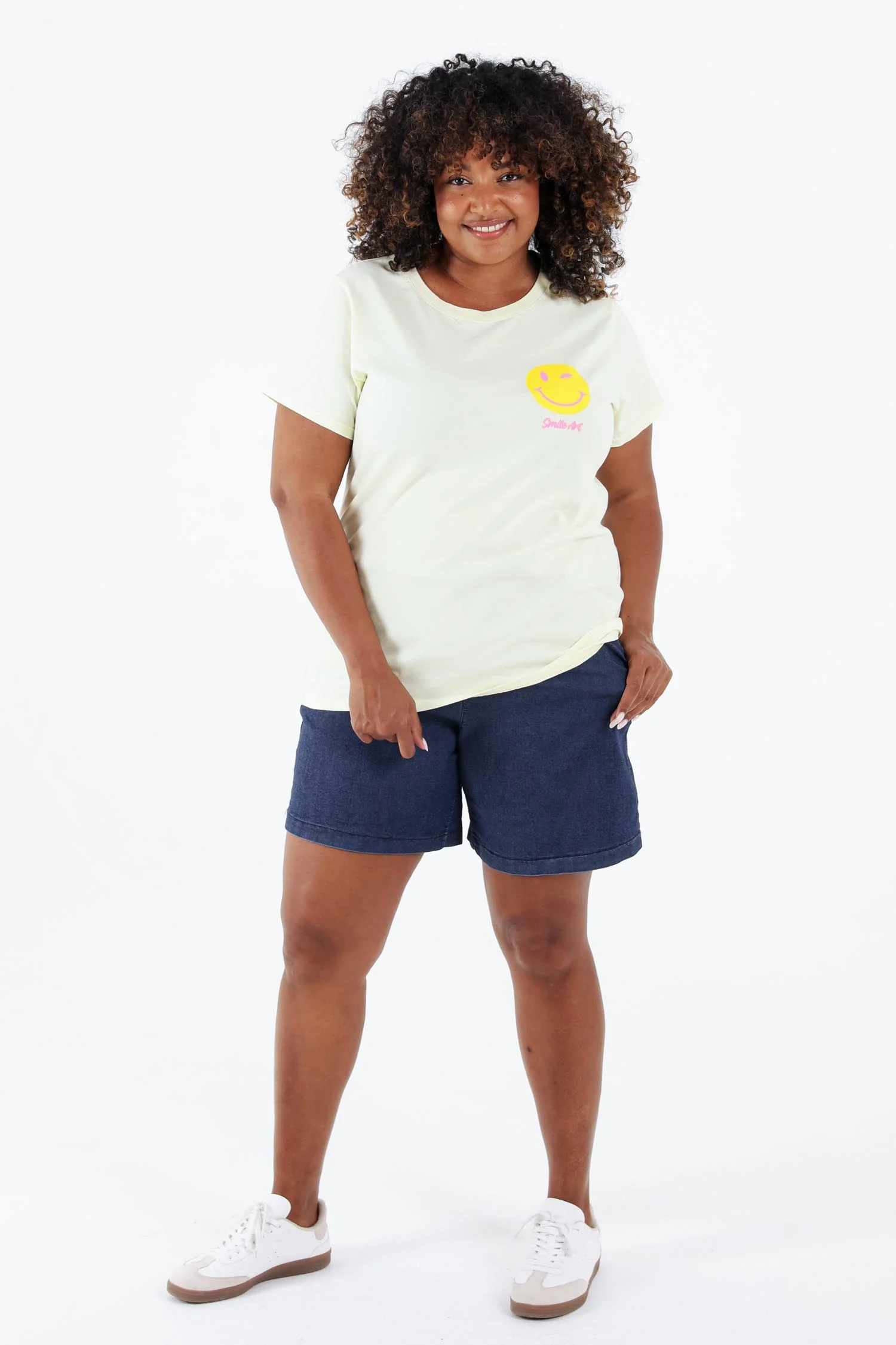 T-shirt van katoen met smile-print - Image 7