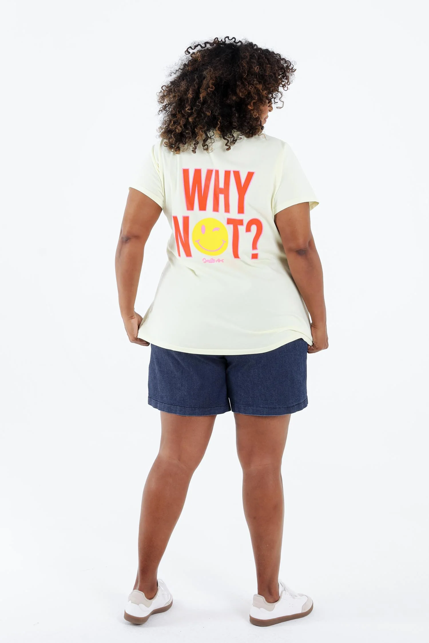 T-shirt van katoen met smile-print - Image 9