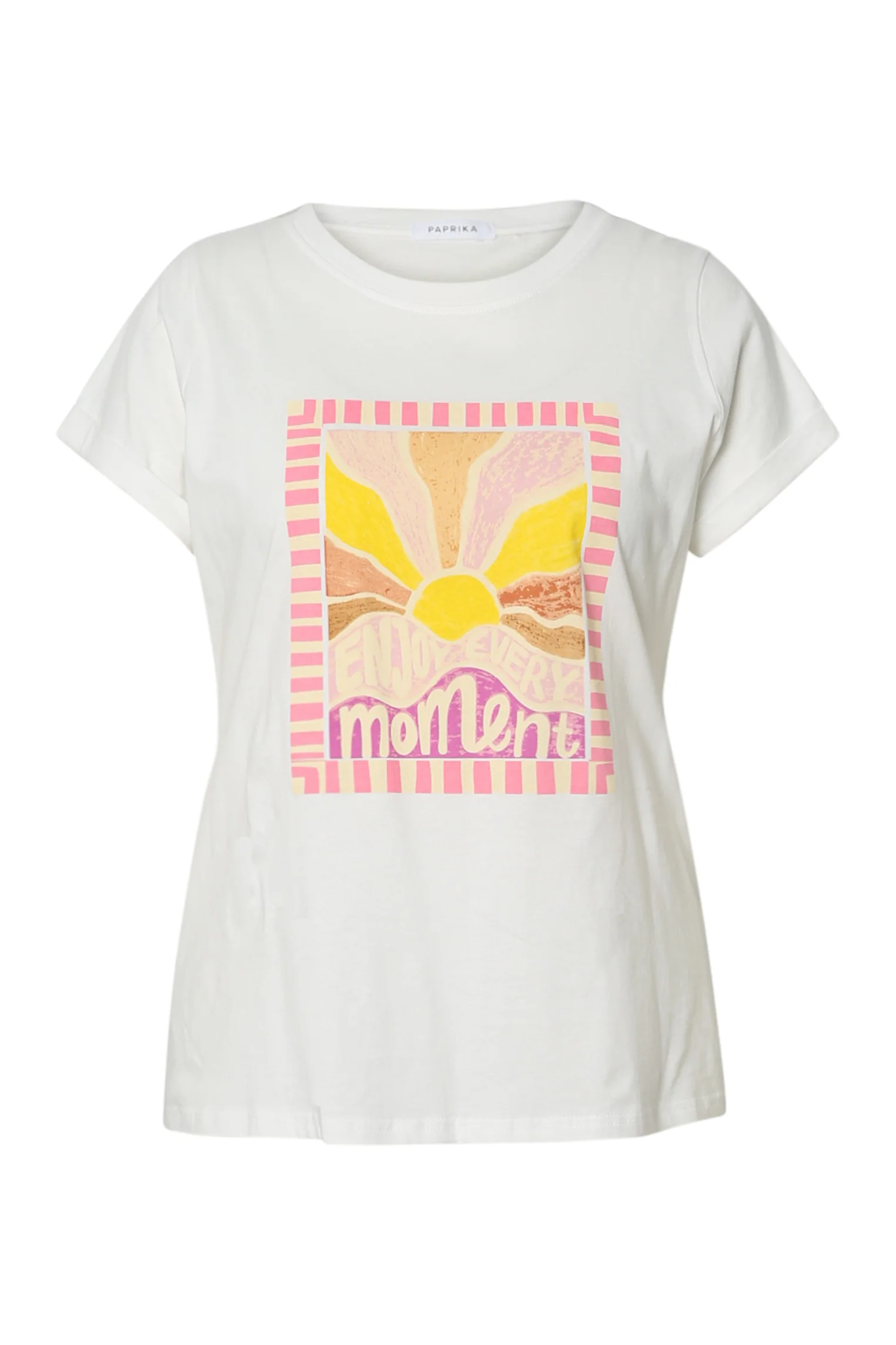 T-shirt van katoen met zonnenprint - Image 10