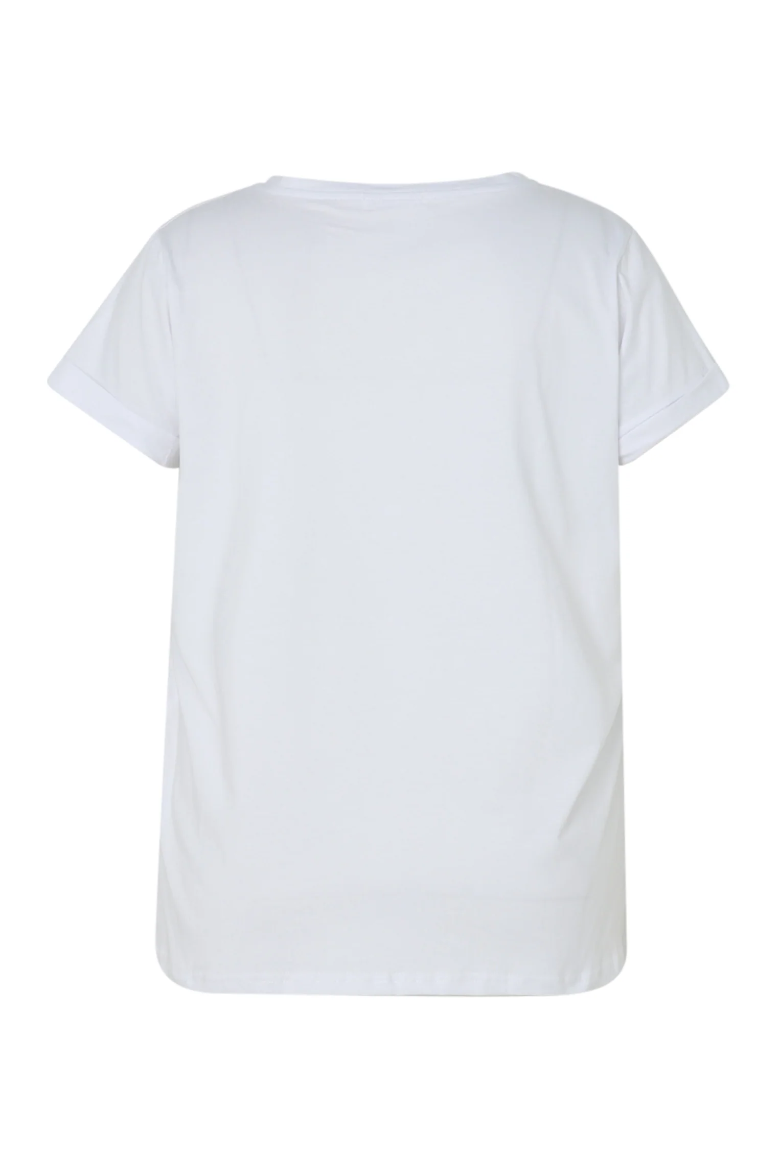Effen katoenen T-shirt met hart van pailletten - Image 11