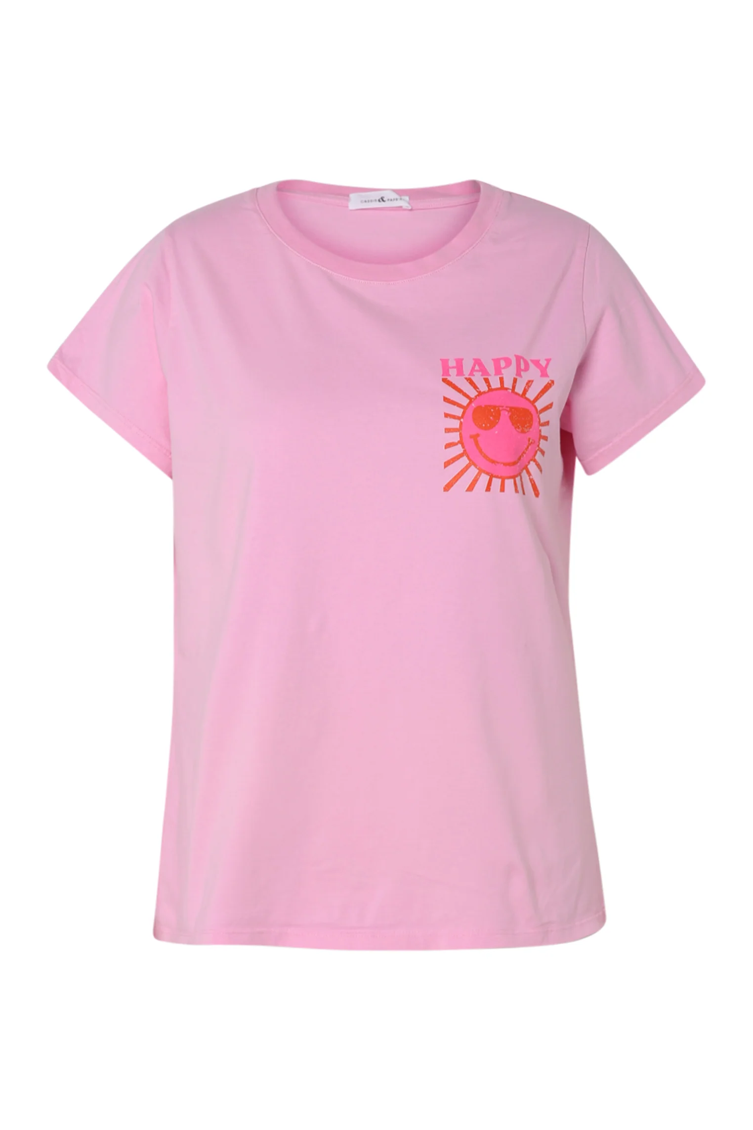 Effen katoenen T-shirt met zonafdruk - Image 10