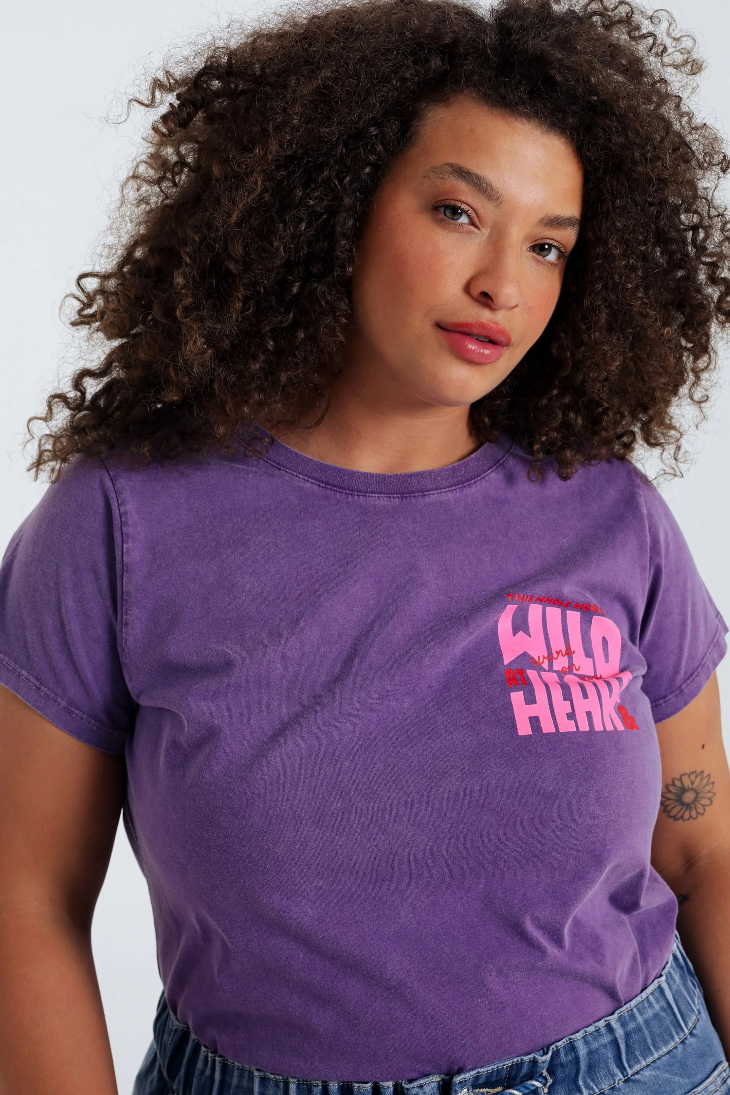 Katoenen T-shirt met de boodschap Wild heart - Image 6