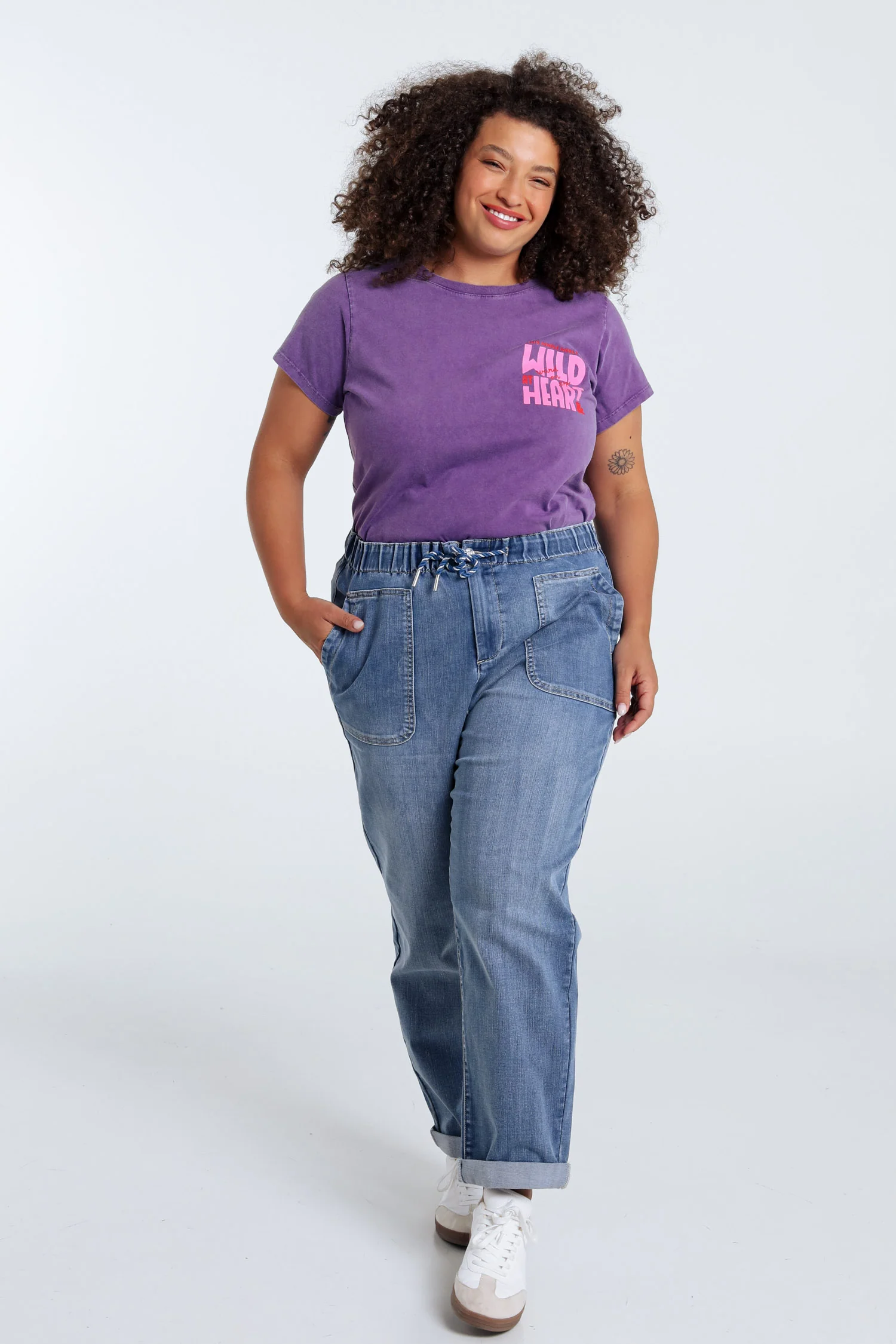 Katoenen T-shirt met de boodschap Wild heart - Image 7
