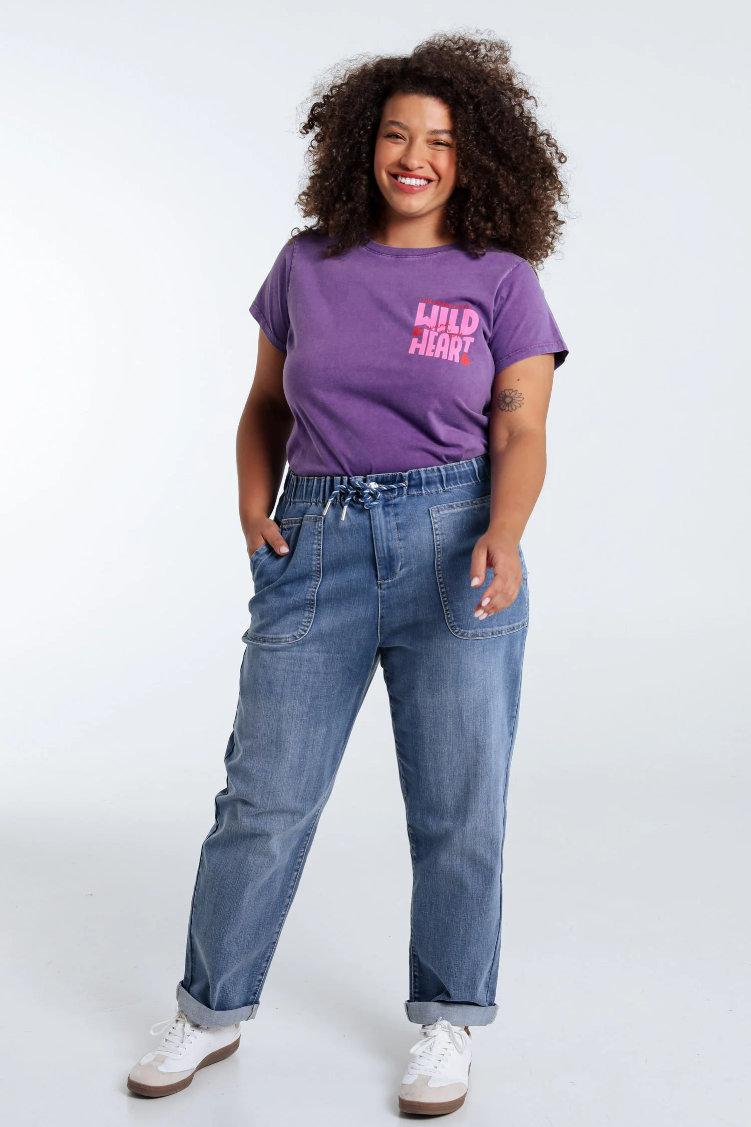 Katoenen T-shirt met de boodschap Wild heart - Image 8