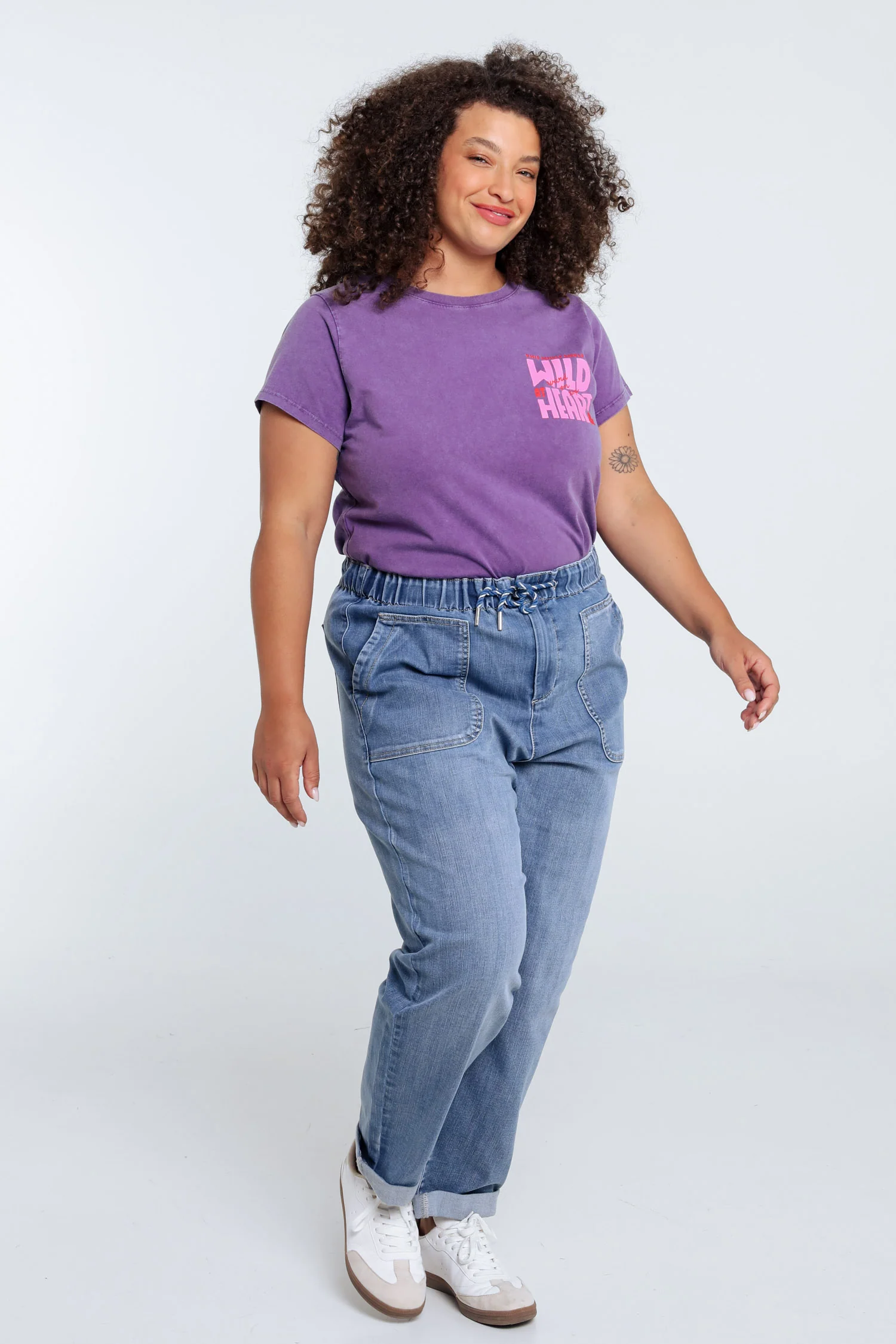 Katoenen T-shirt met de boodschap Wild heart - Image 9