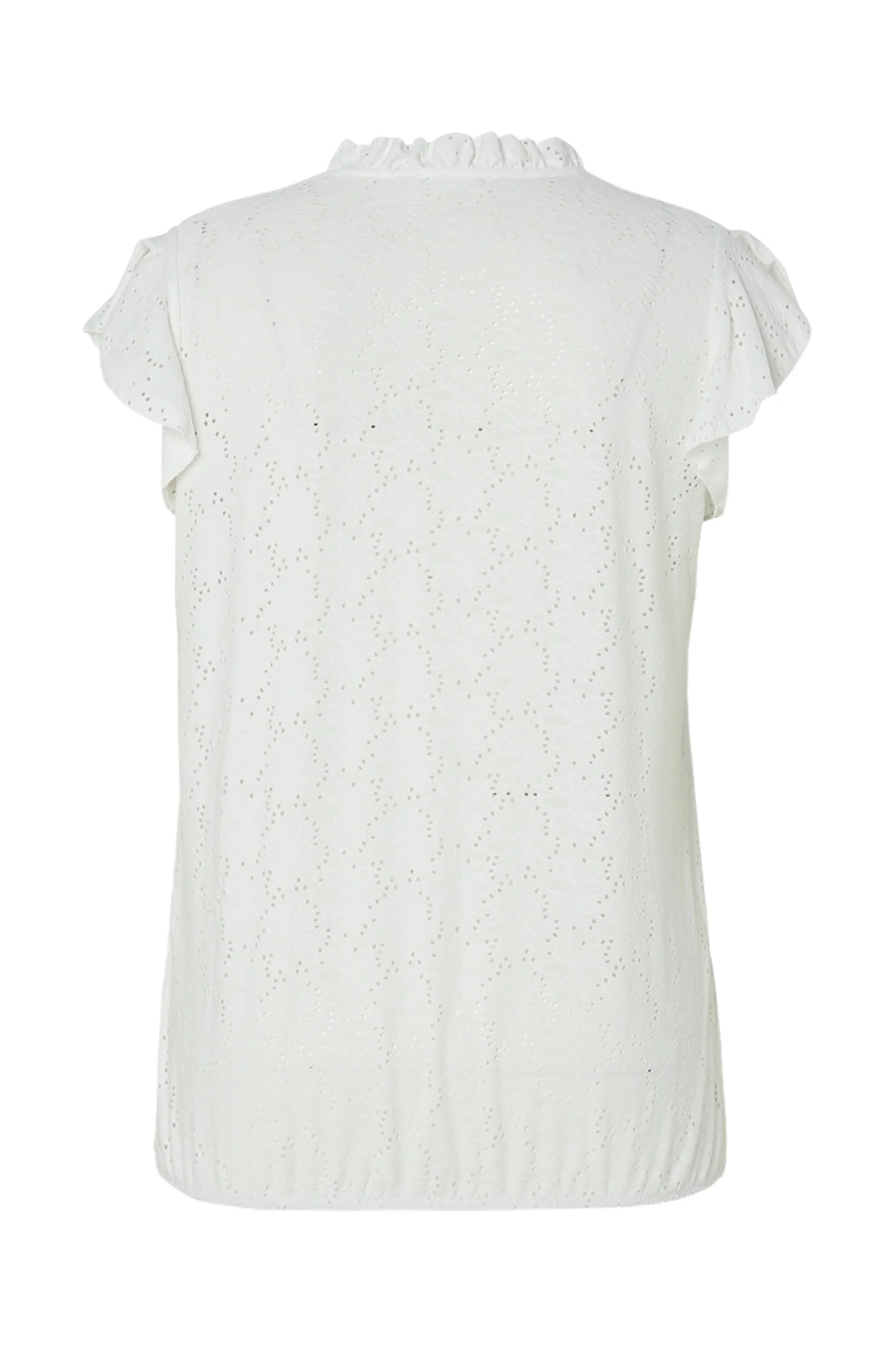 Effen kanten T-shirt met ruffles - Image 11