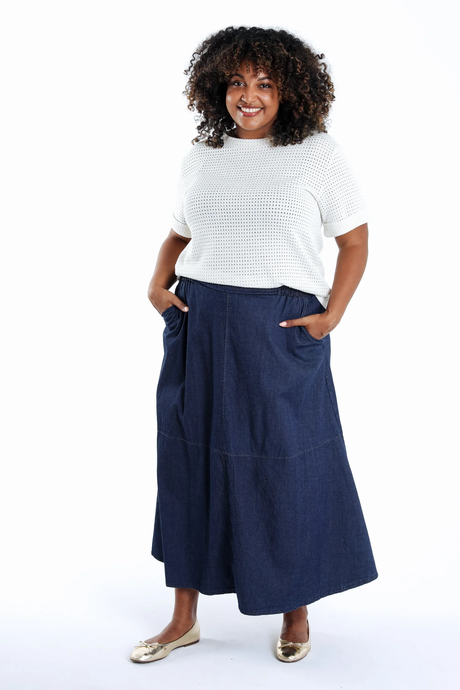 T-shirt van mesh met lurex - Image 7