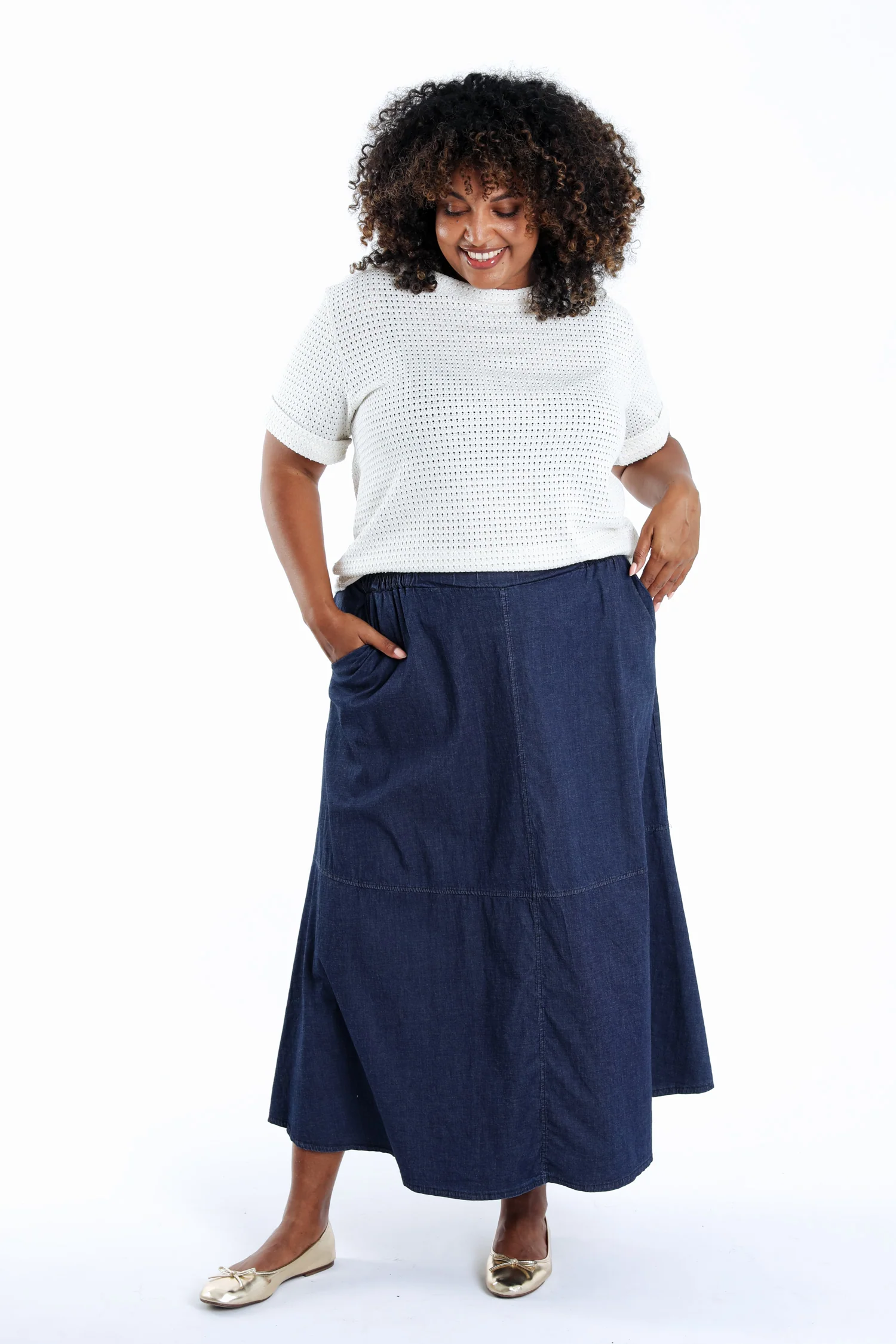 T-shirt van mesh met lurex - Image 8