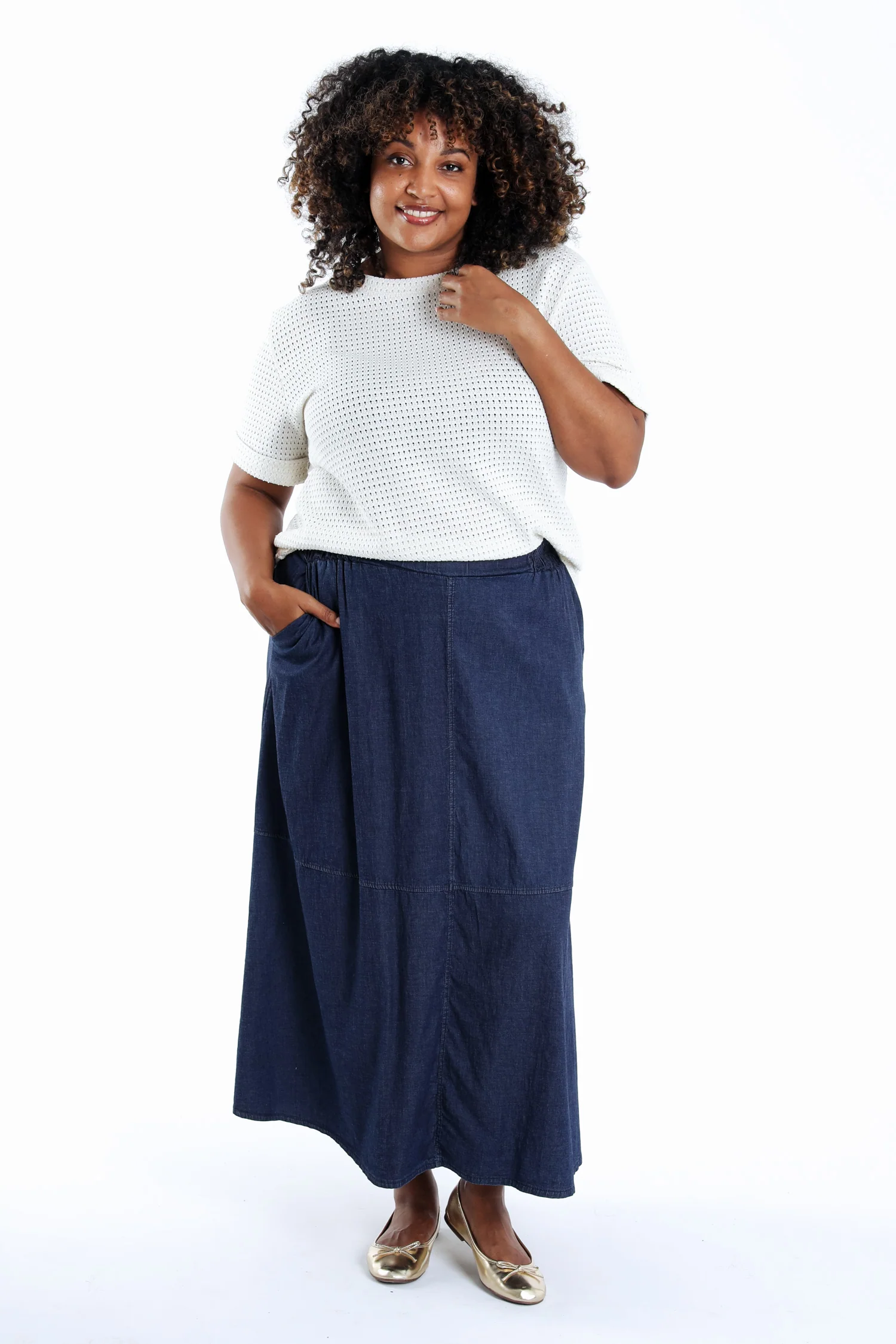 T-shirt van mesh met lurex - Image 9