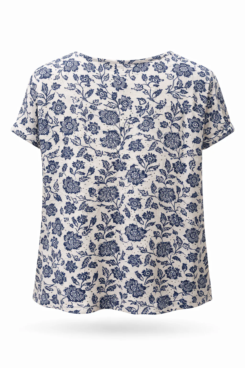T-shirt van gebreide kant met bloemenprint - Image 10