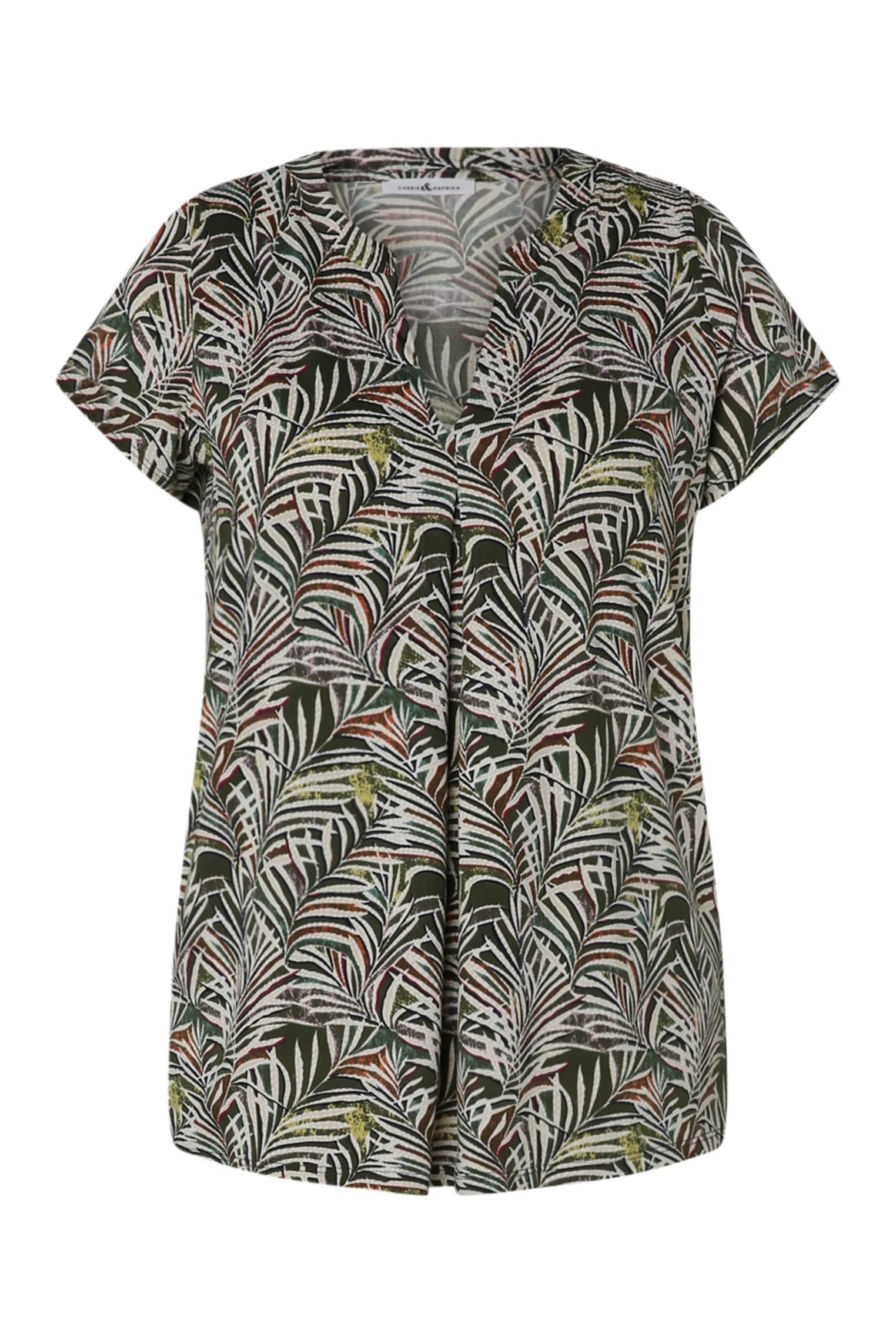 T-shirt van koel gaas met bladerenprint - Image 21