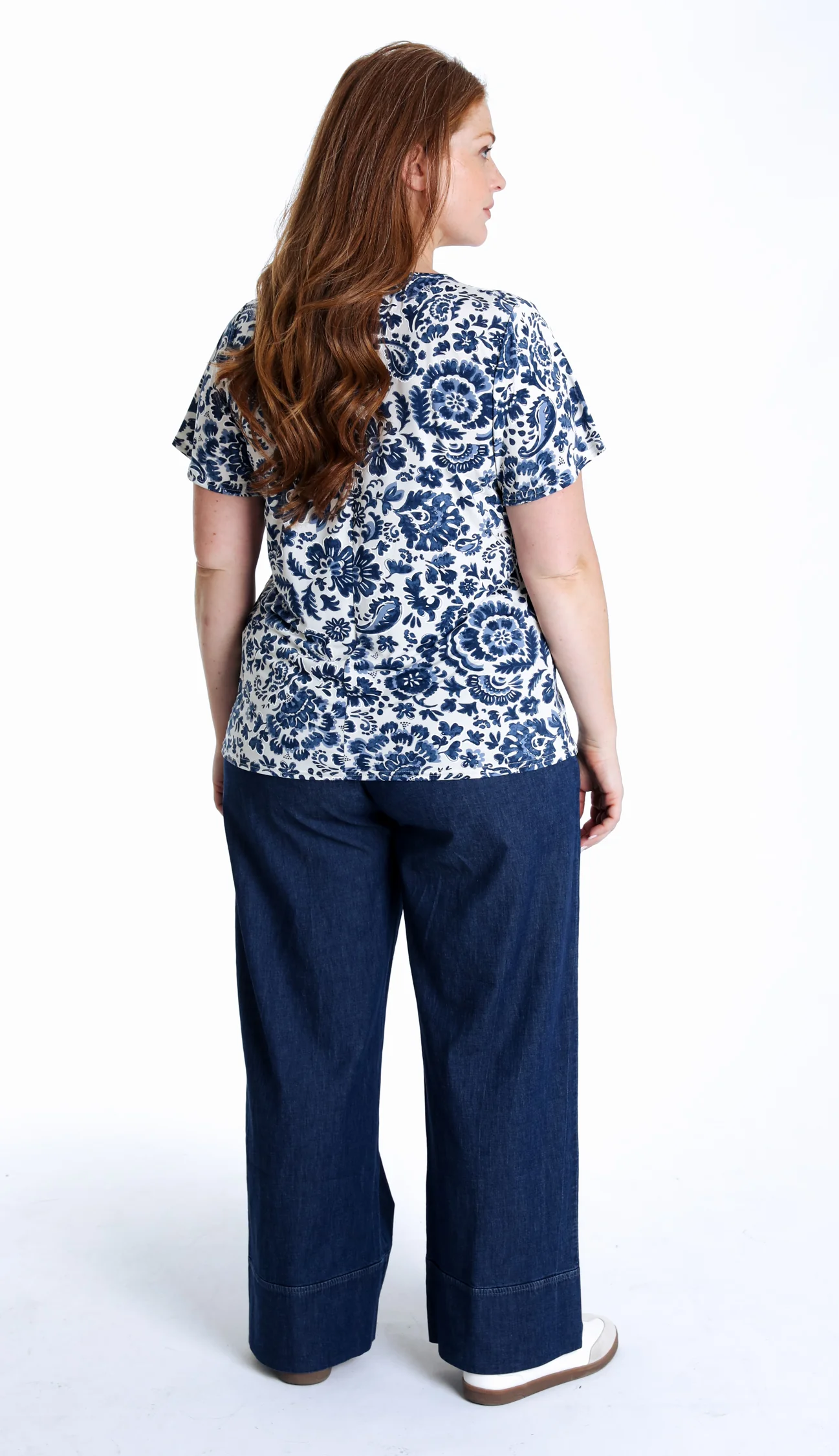 T-shirt van koele mesh met tweekleurige bloemenprint - Image 2