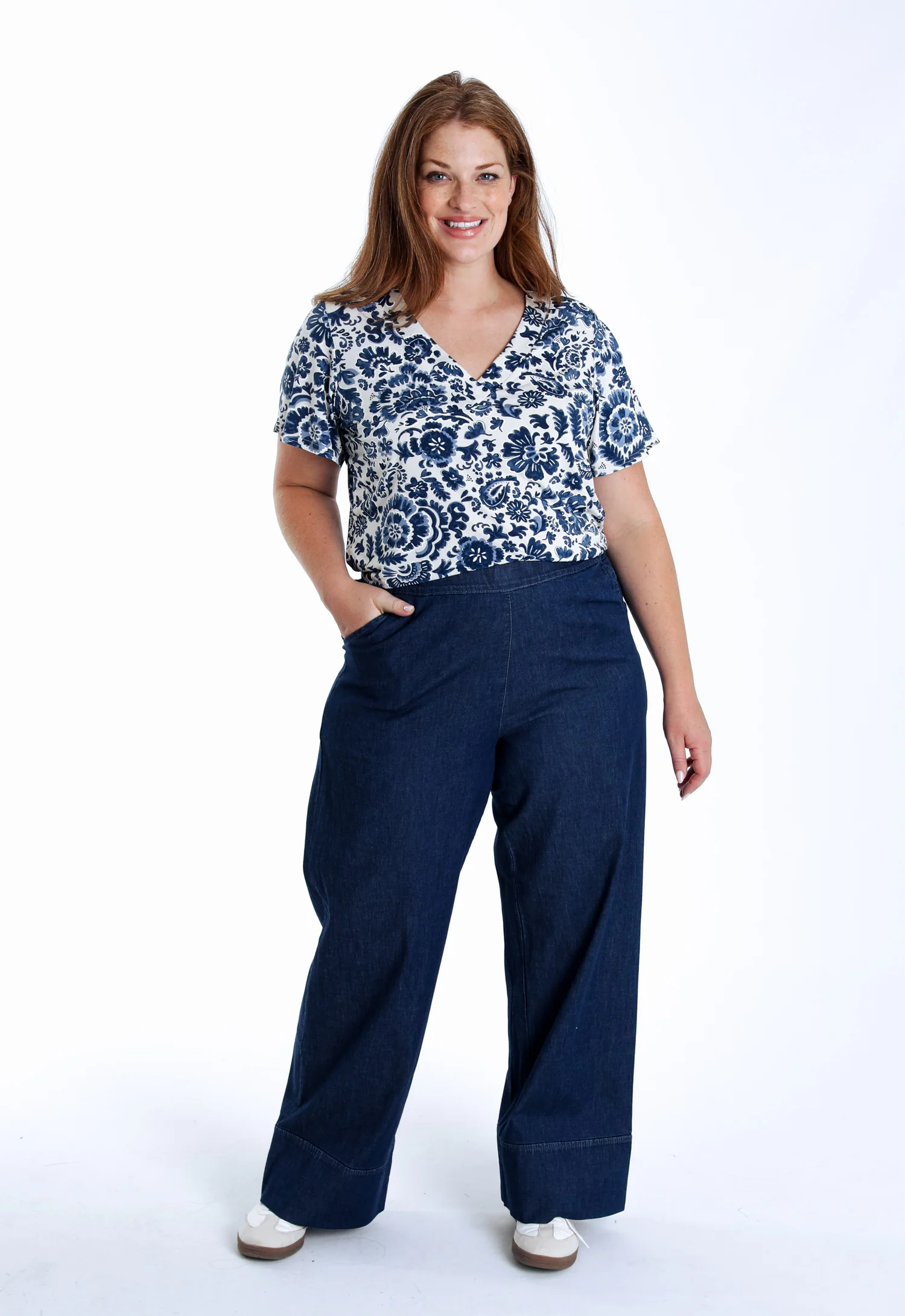 T-shirt van koele mesh met tweekleurige bloemenprint - Image 7