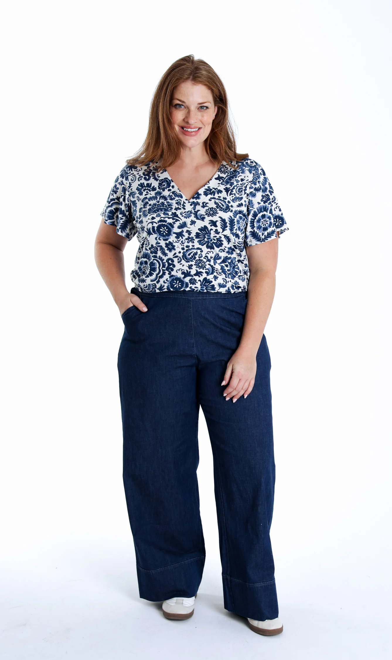 T-shirt van koele mesh met tweekleurige bloemenprint - Image 9